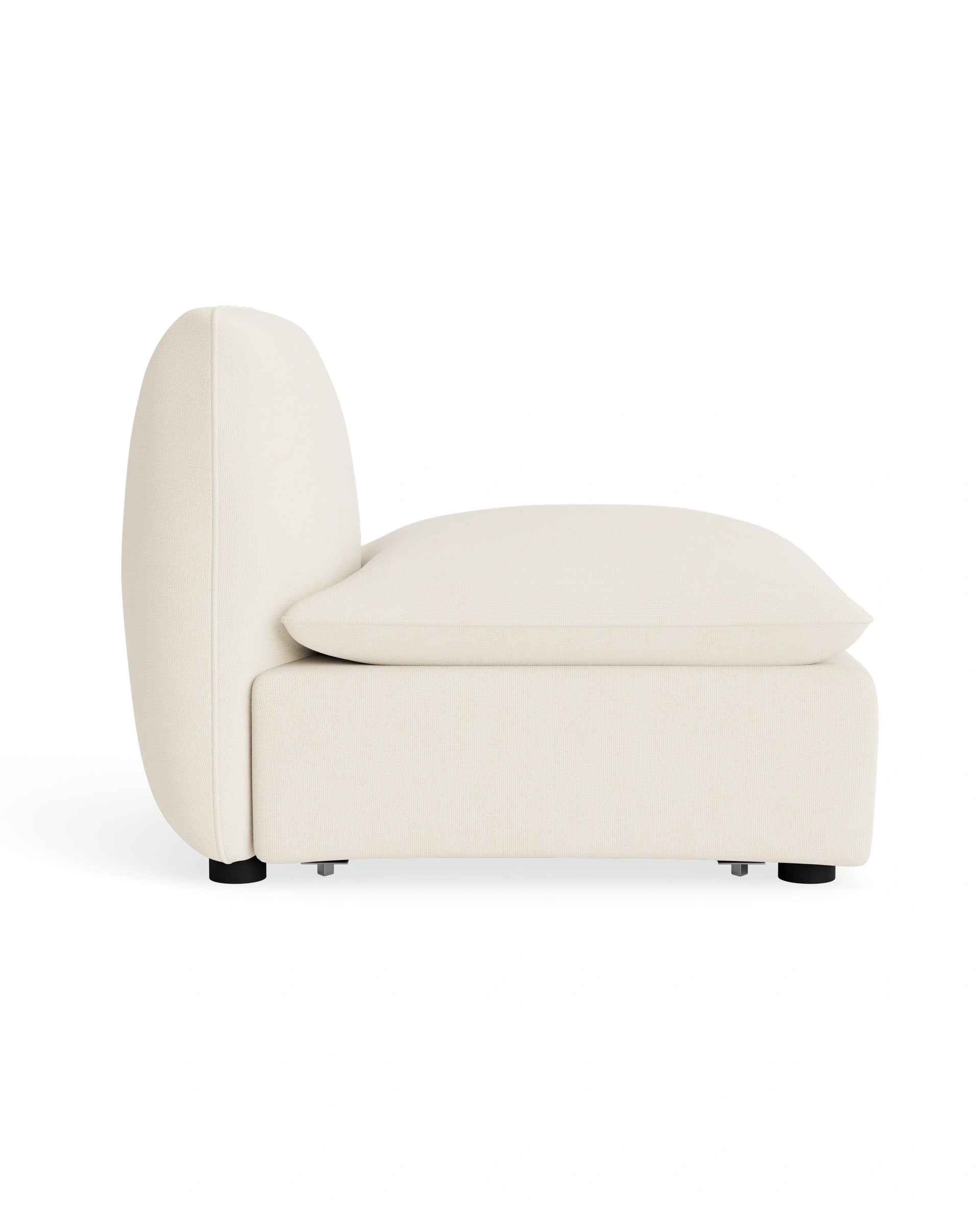 Muro Armless Middle Sofa Module - Fossil Vanilla