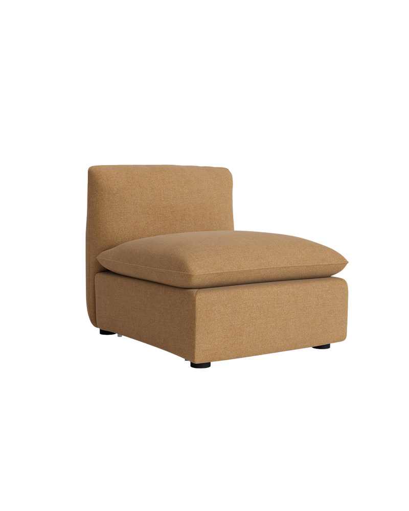 Muro Armless Middle Sofa Module - Fossil Fawn