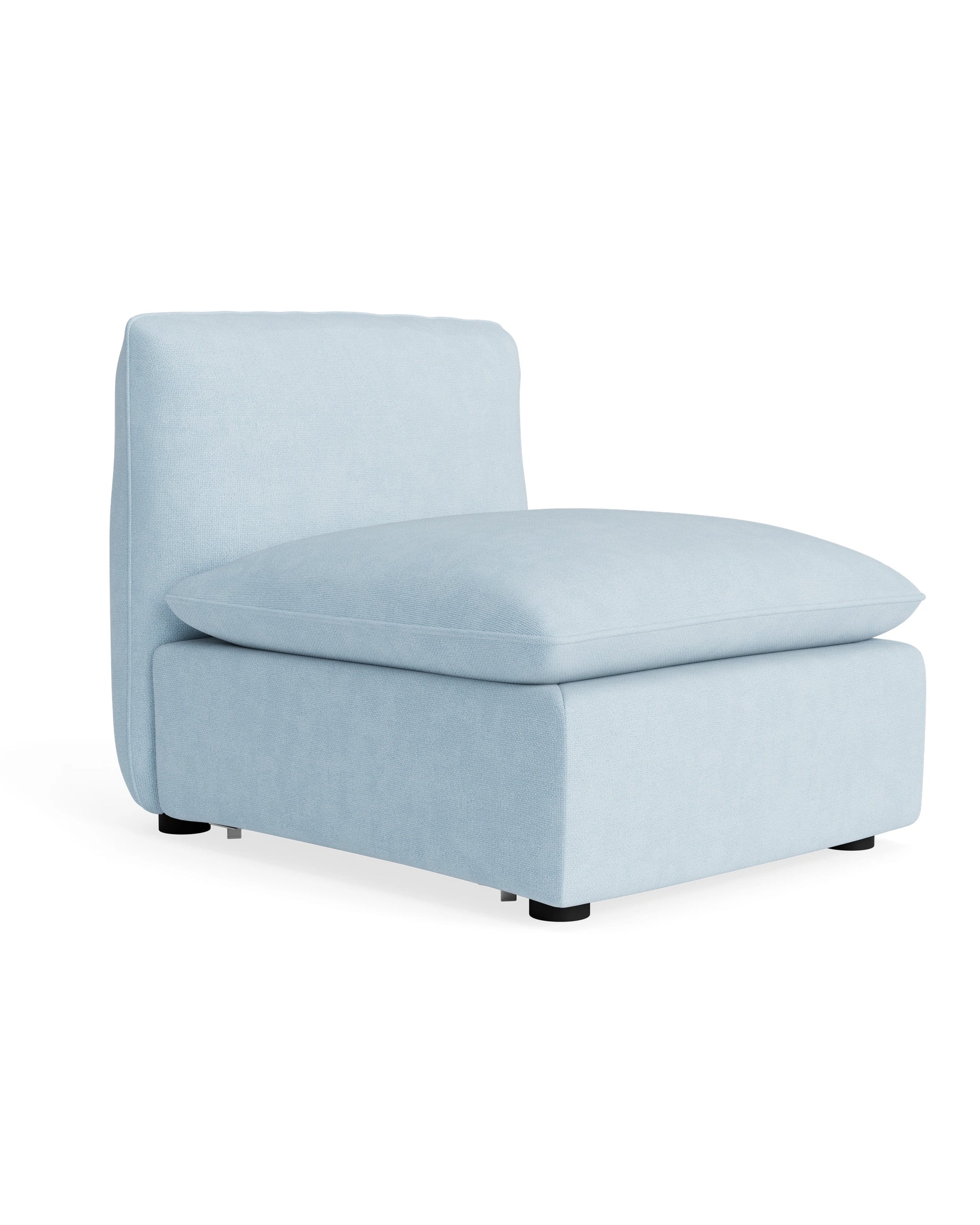 Muro Armless Middle Sofa Module - Fossil Powder Blue