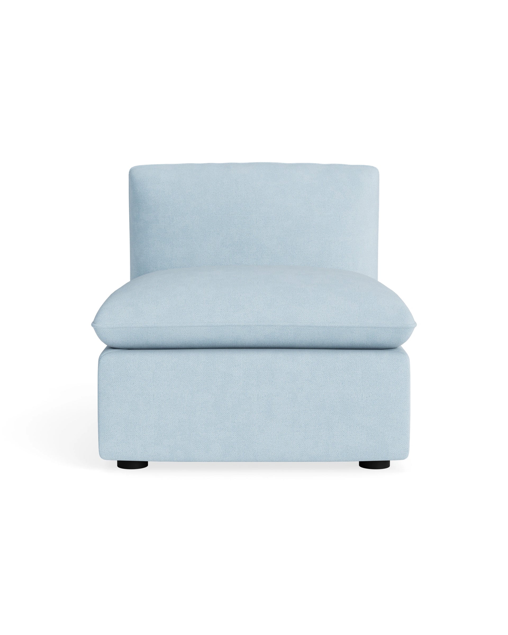 Muro Armless Middle Sofa Module - Fossil Powder Blue