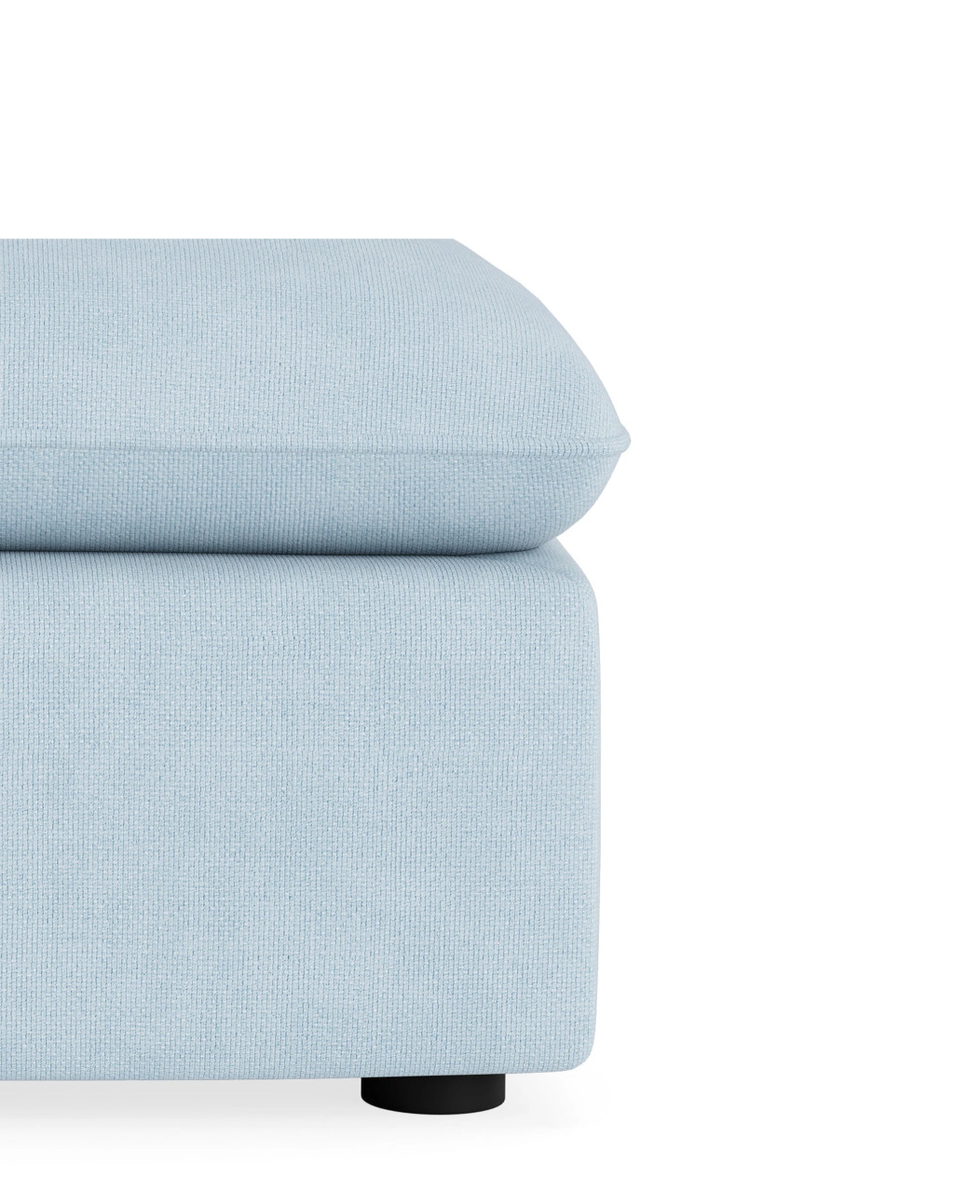 Muro Armless Middle Sofa Module - Fossil Powder Blue