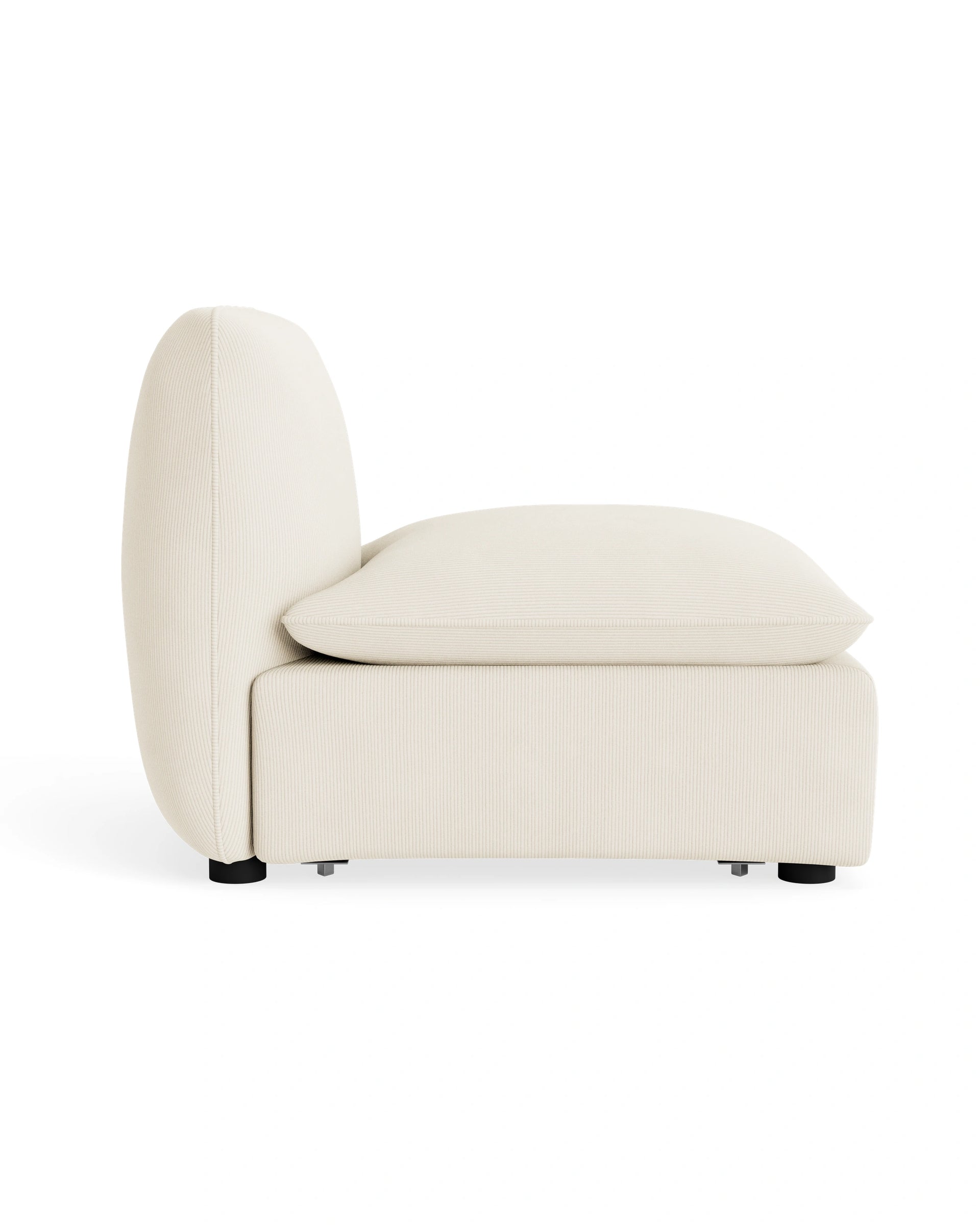 Muro Armless Middle Sofa Module - Corduroy Off White