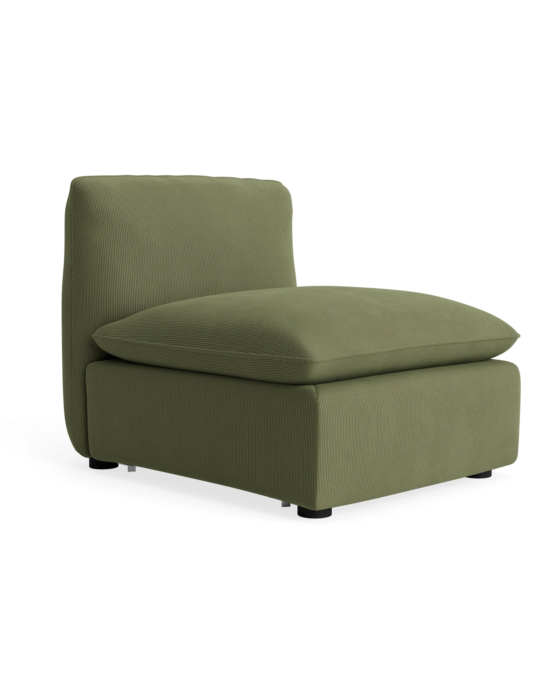 Muro Armless Middle Sofa Module - Corduroy Forest
