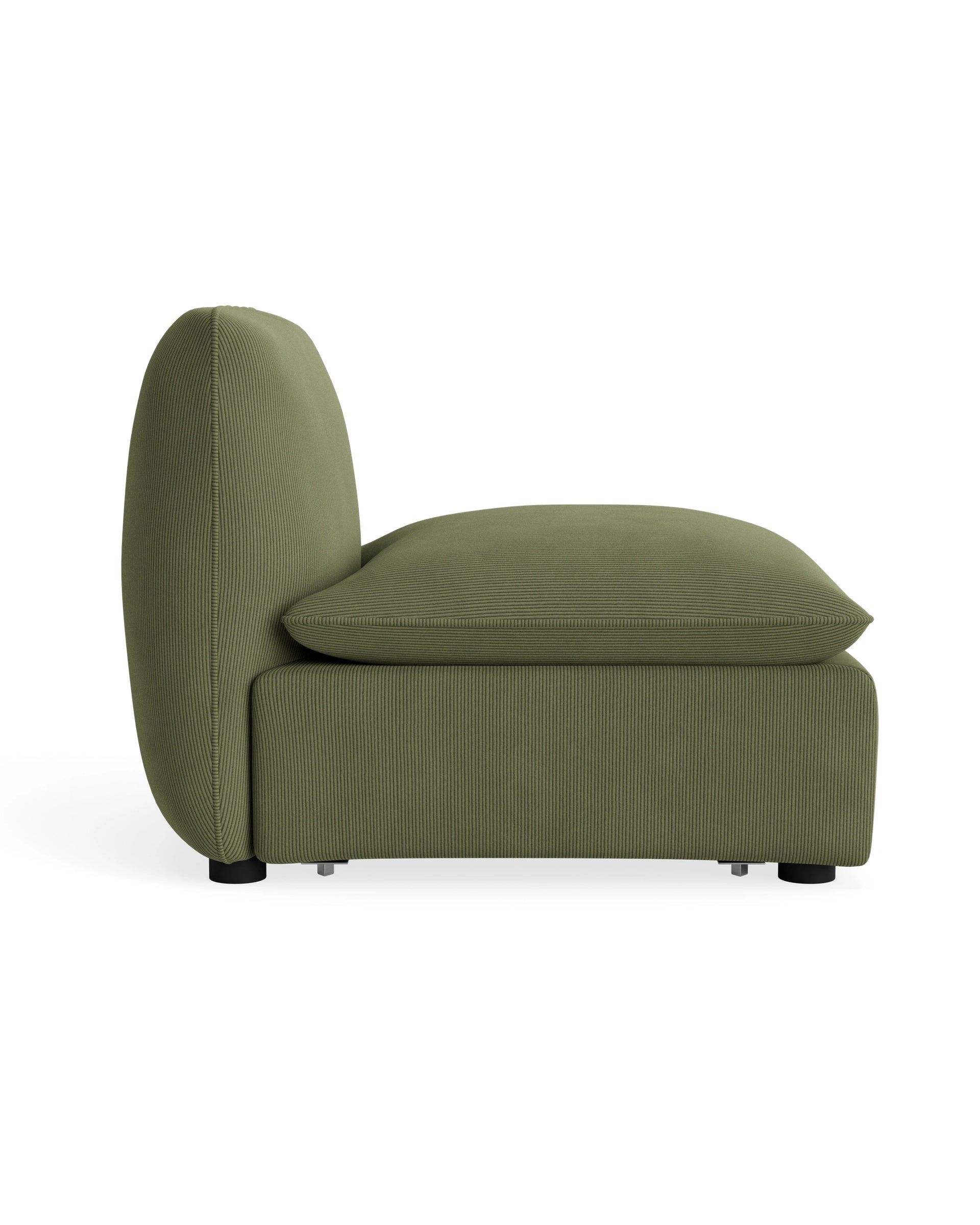 Muro Armless Middle Sofa Module - Corduroy Forest