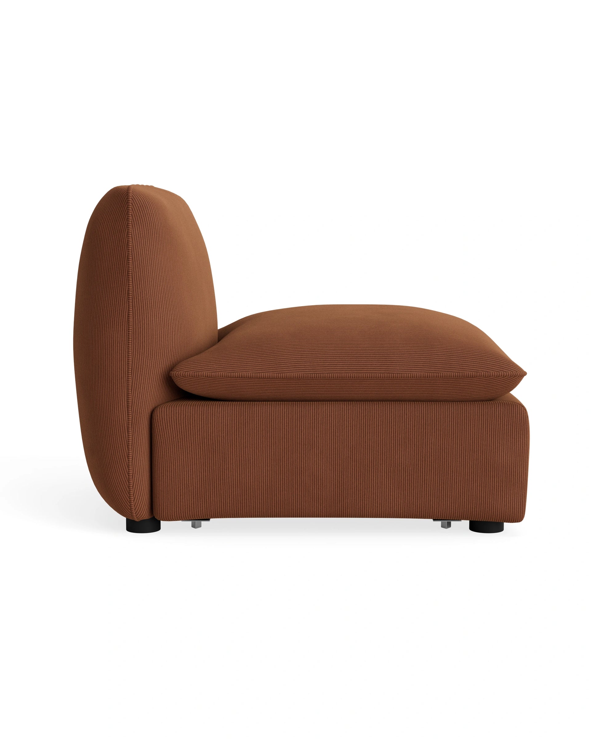 Muro Armless Middle Sofa Module -  Corduroy Cocoa