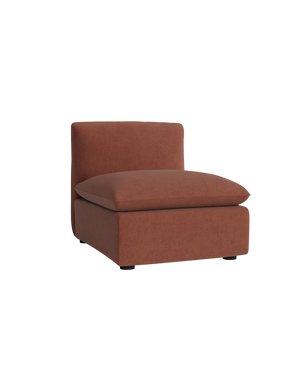 Muro Armless Middle Sofa Module - Silas Cherry