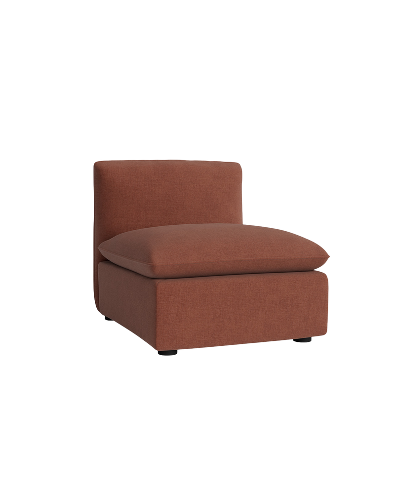 Muro Armless Middle Sofa Module - Silas Cherry