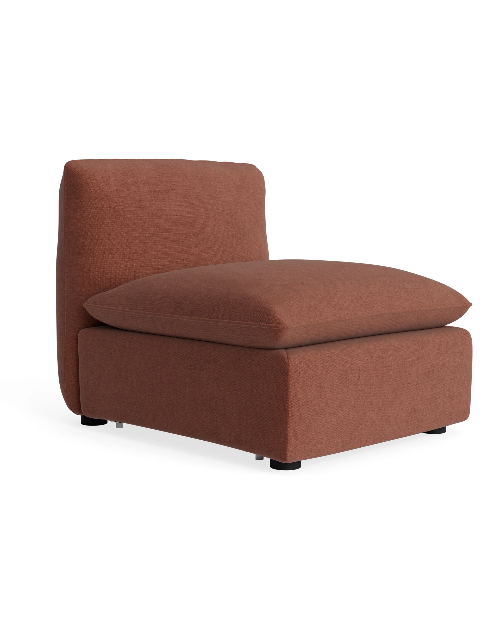 Muro Armless Middle Sofa Module - Silas Cherry