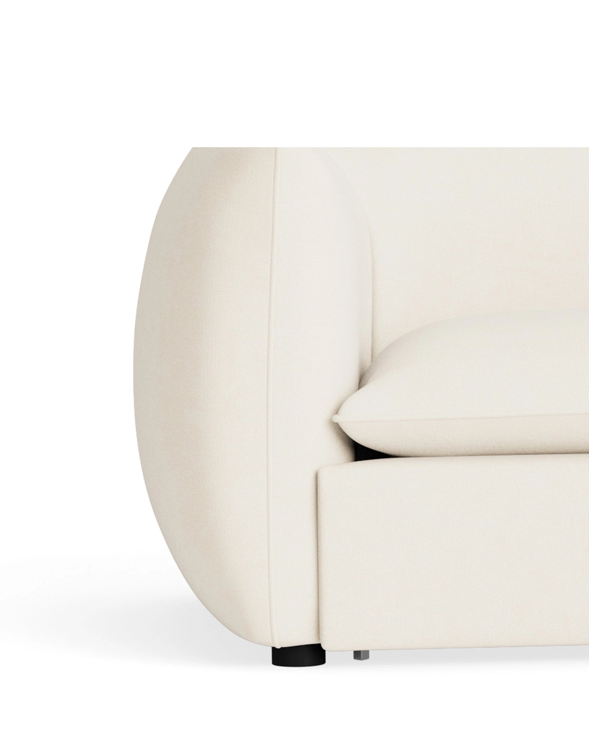 Muro Closed Chaise Sofa - Fossil Vanilla