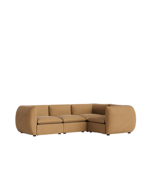 Muro Closed Chaise Sofa - Fossil Fawn