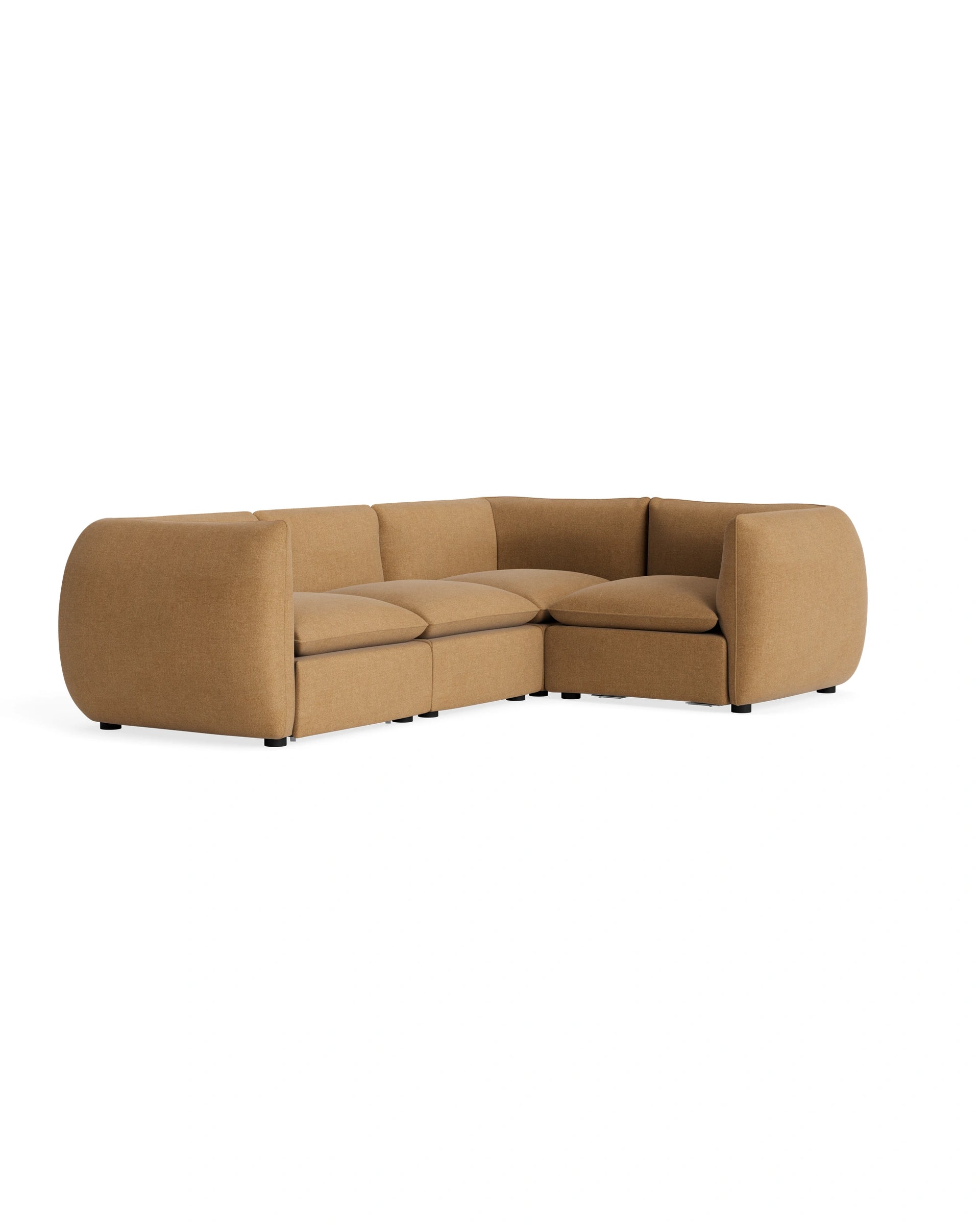 Muro Closed Chaise Sofa - Fossil Fawn
