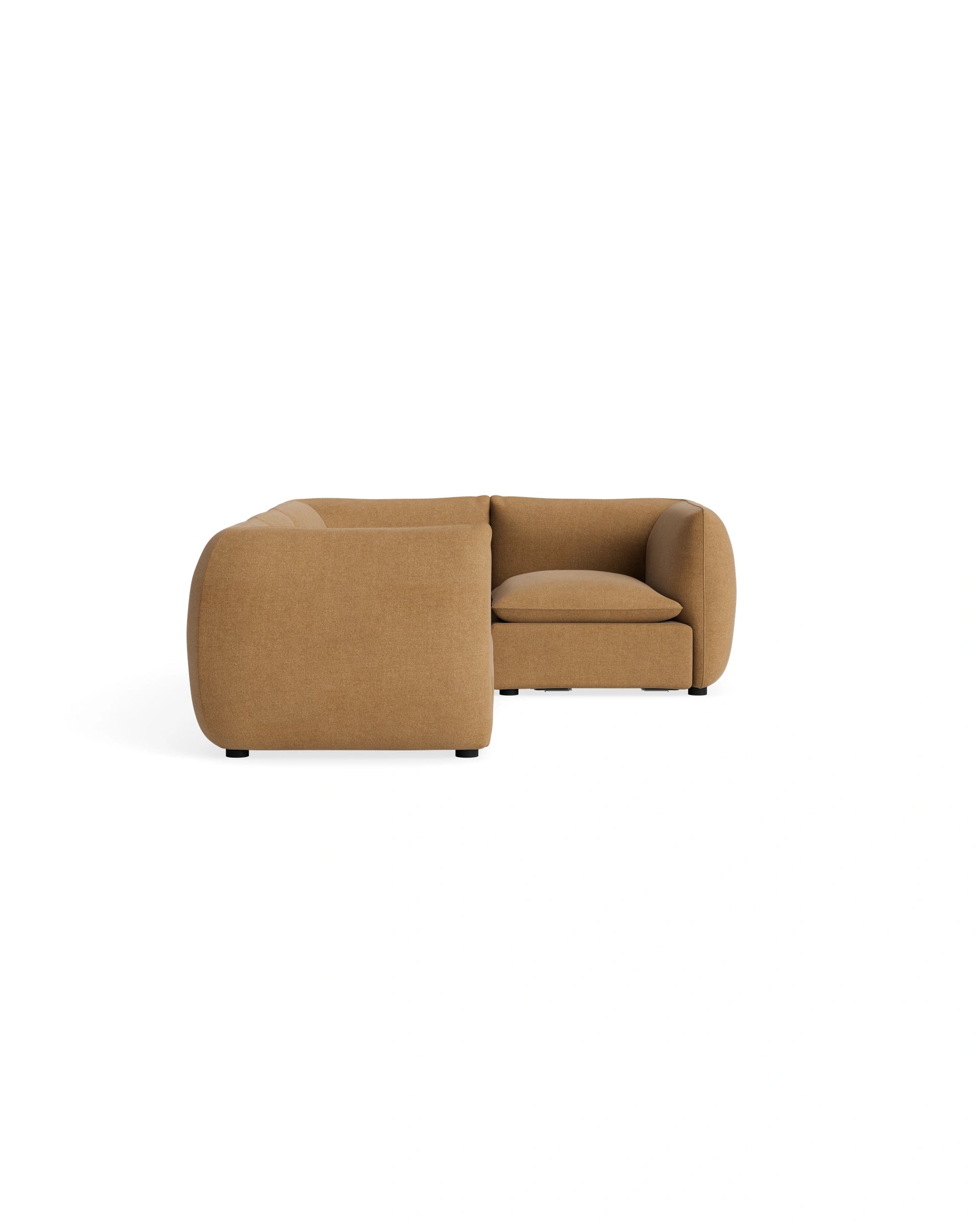 Muro Closed Chaise Sofa - Fossil Fawn