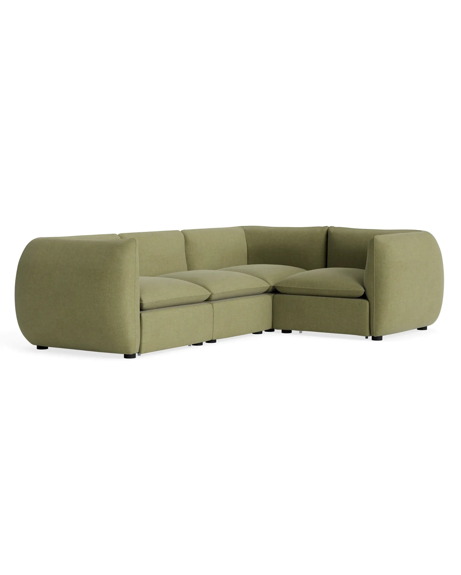 Muro Closed Chaise Sofa - Fossil Eucalyptus