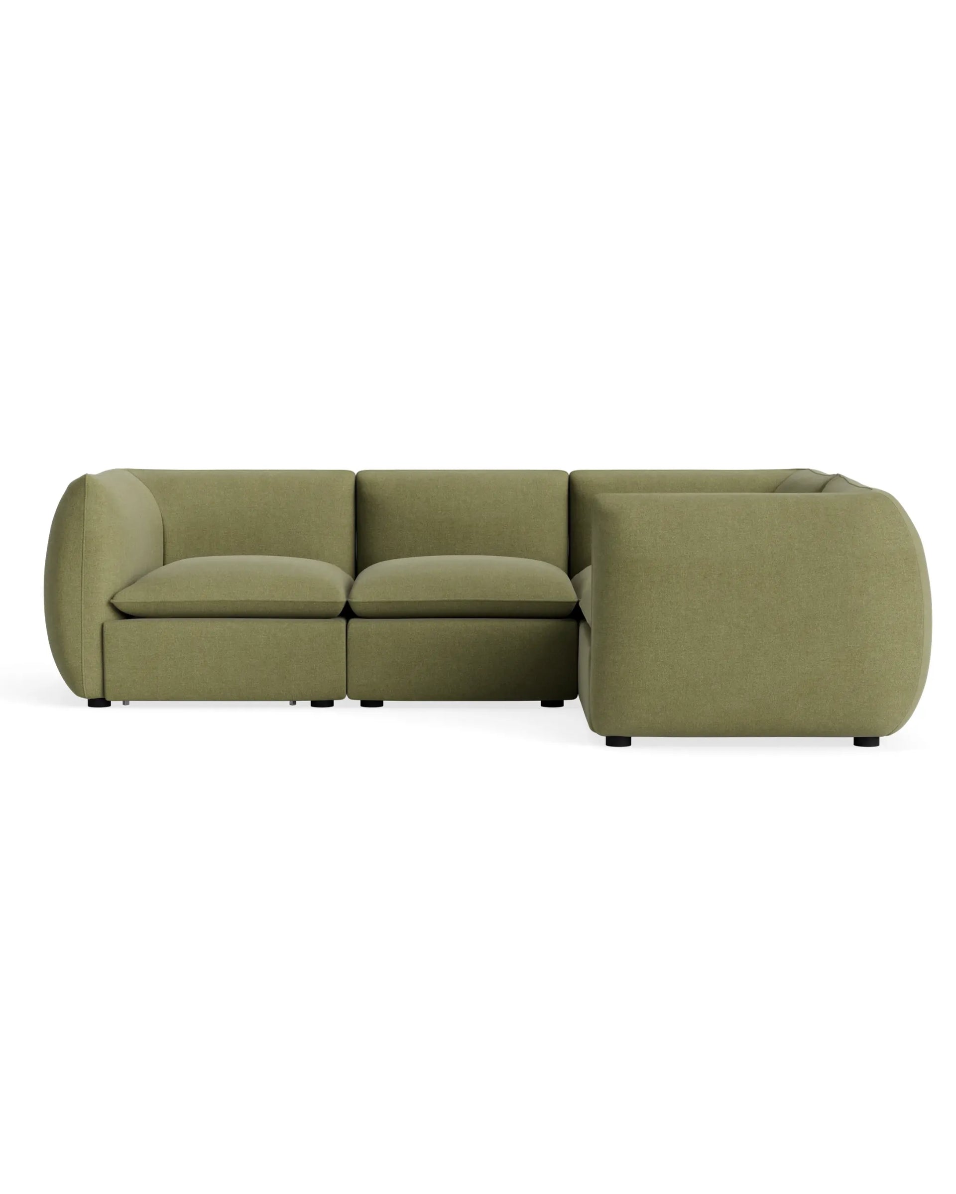 Muro Closed Chaise Sofa - Fossil Eucalyptus