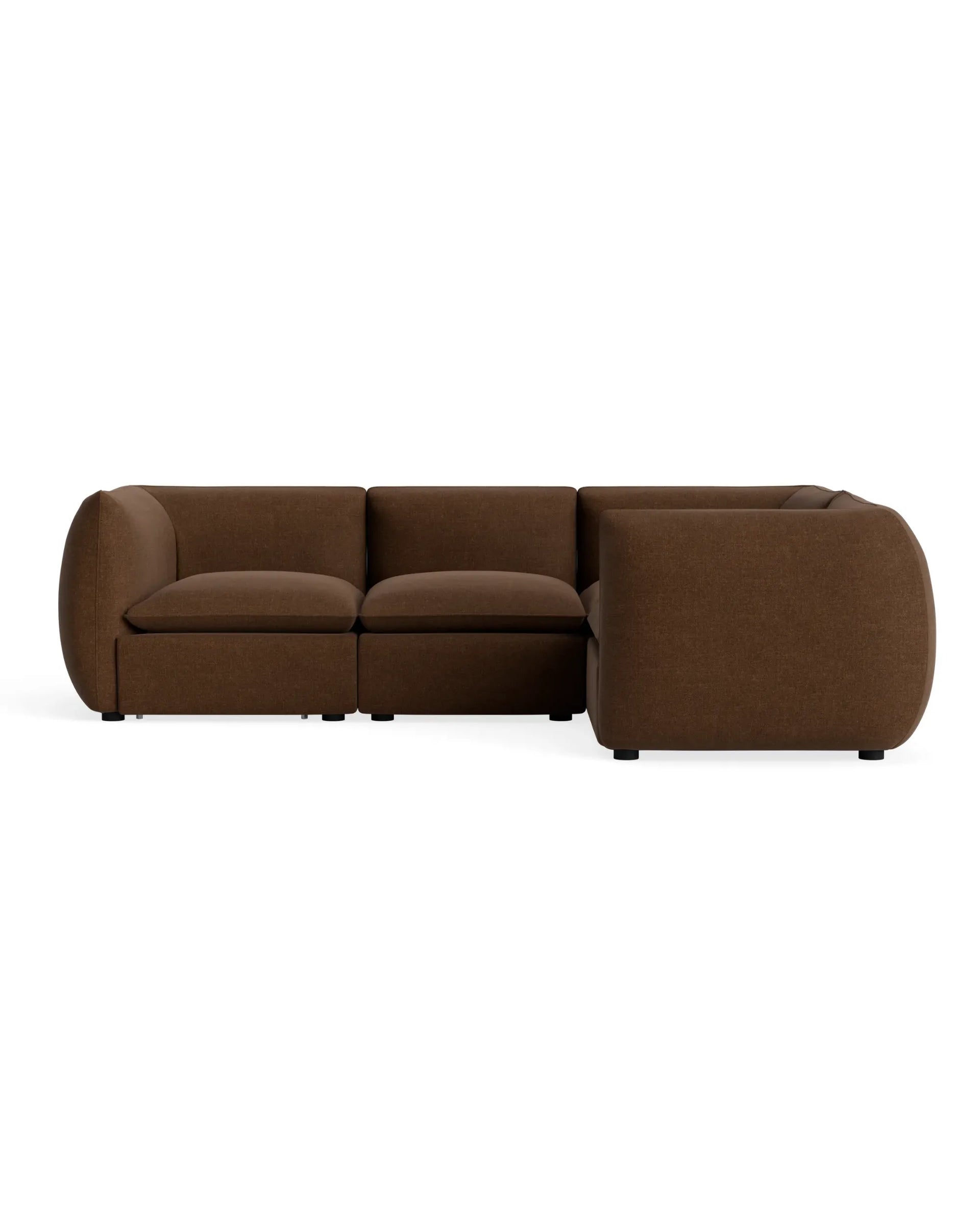 Muro Closed Chaise Sofa - Fossil Chocolate
