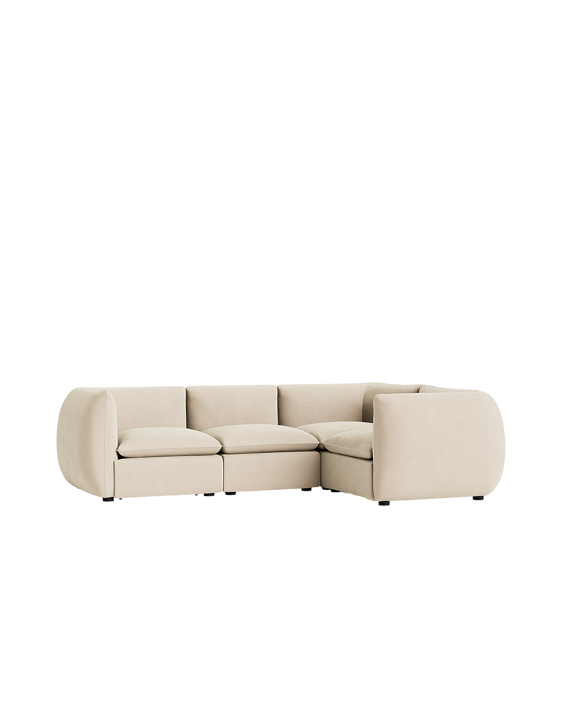 Muro Closed Chaise Sofa - Corduroy Mist