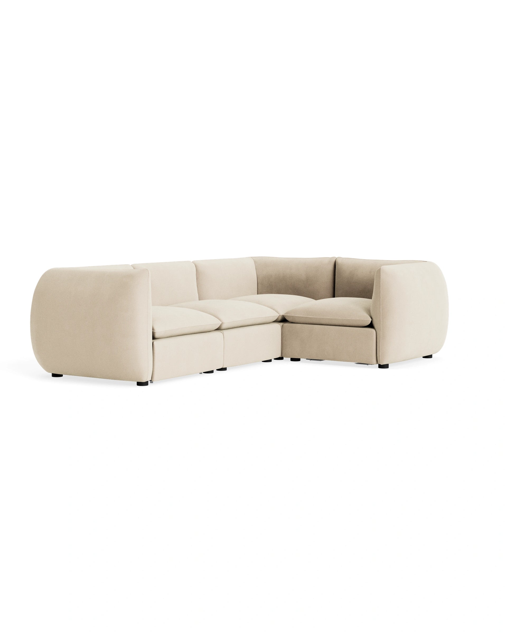 Muro Closed Chaise Sofa - Corduroy Mist