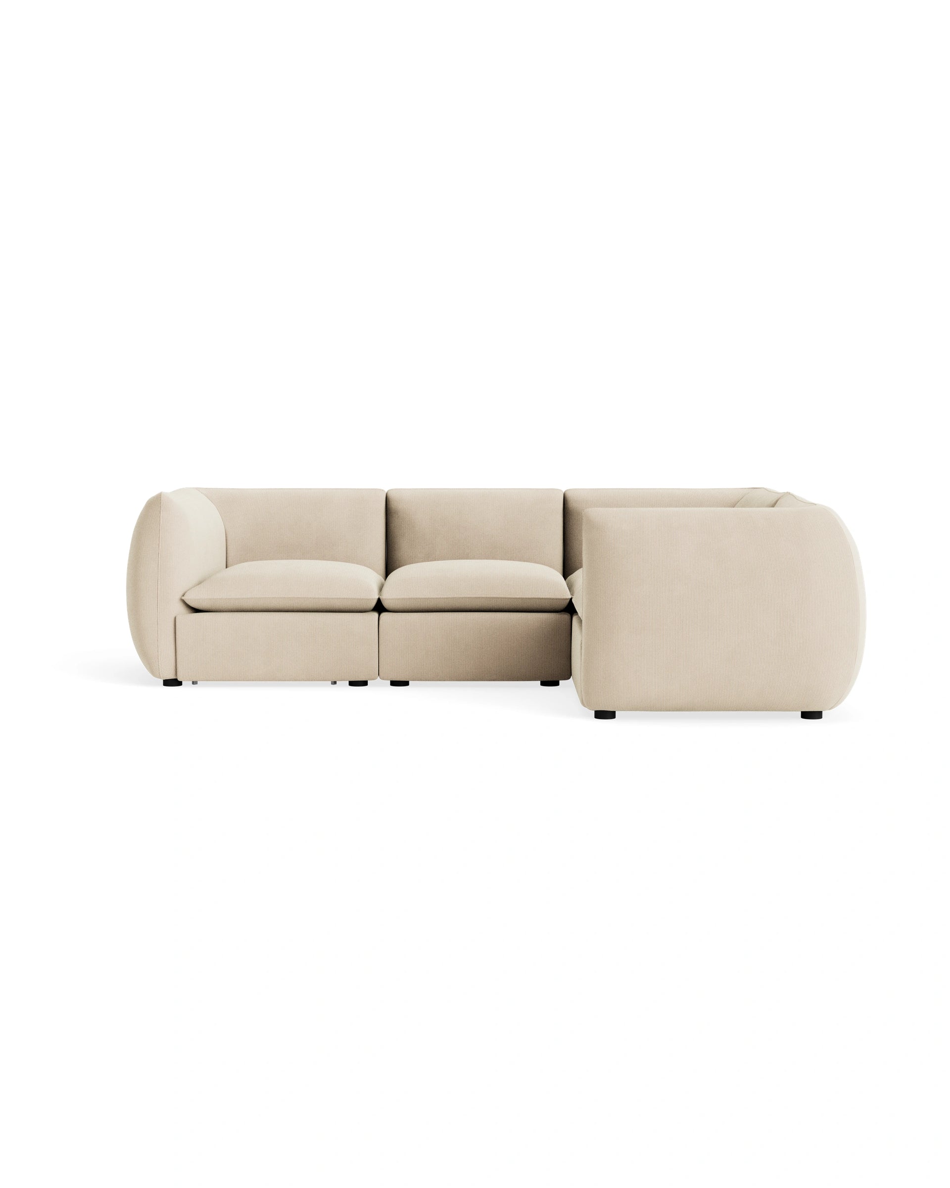 Muro Closed Chaise Sofa - Corduroy Mist