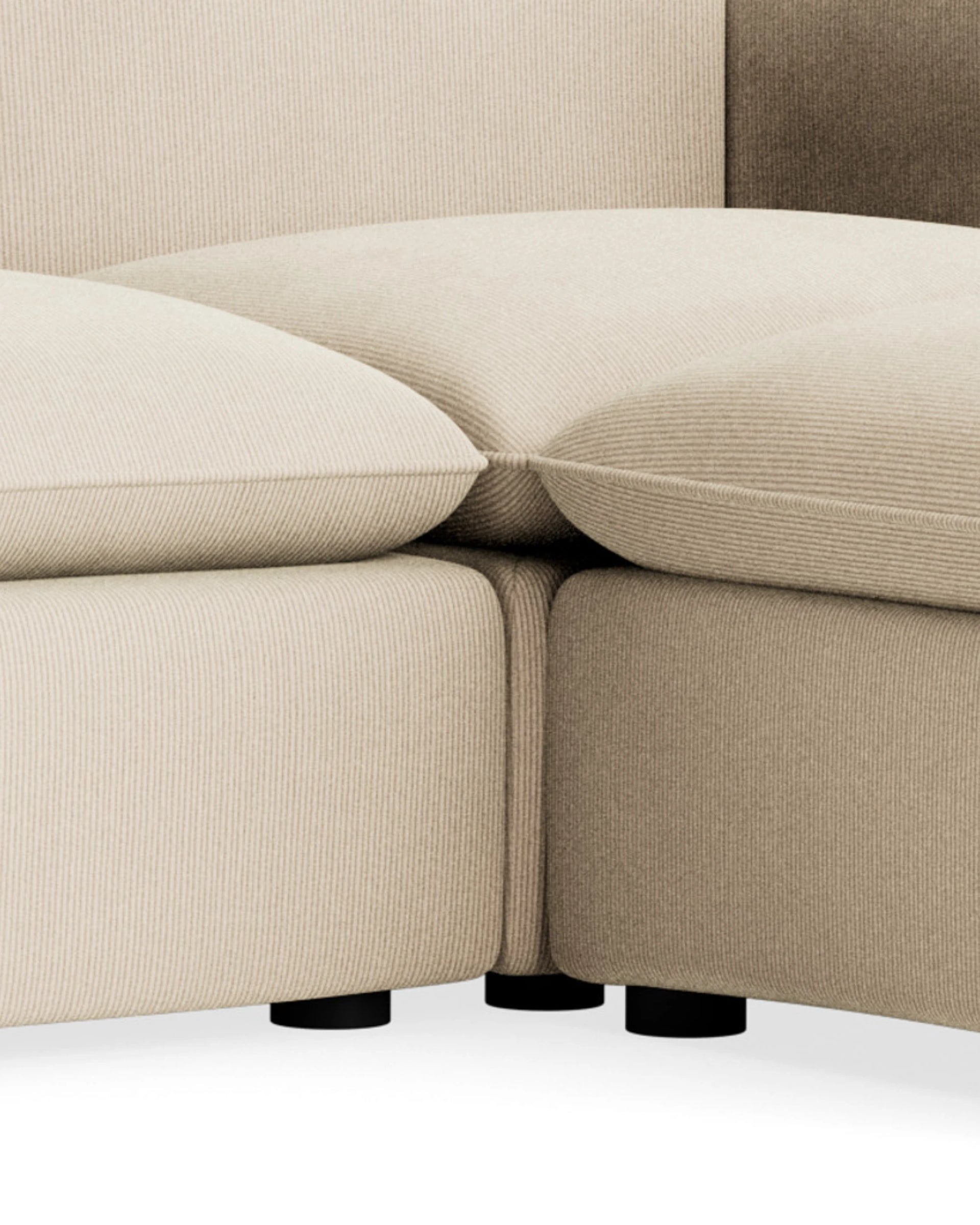 Muro Closed Chaise Sofa - Corduroy Mist