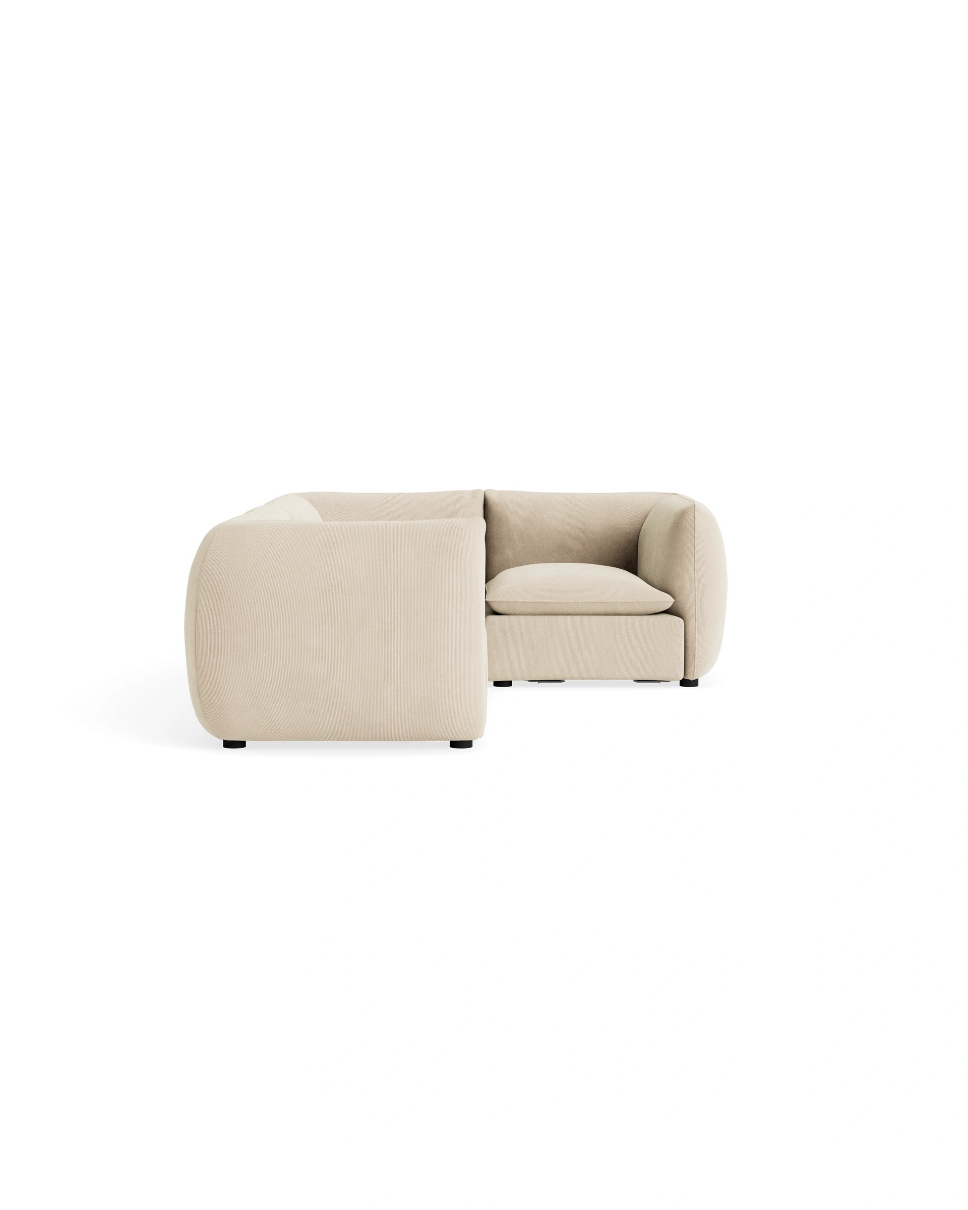 Muro Closed Chaise Sofa - Corduroy Mist