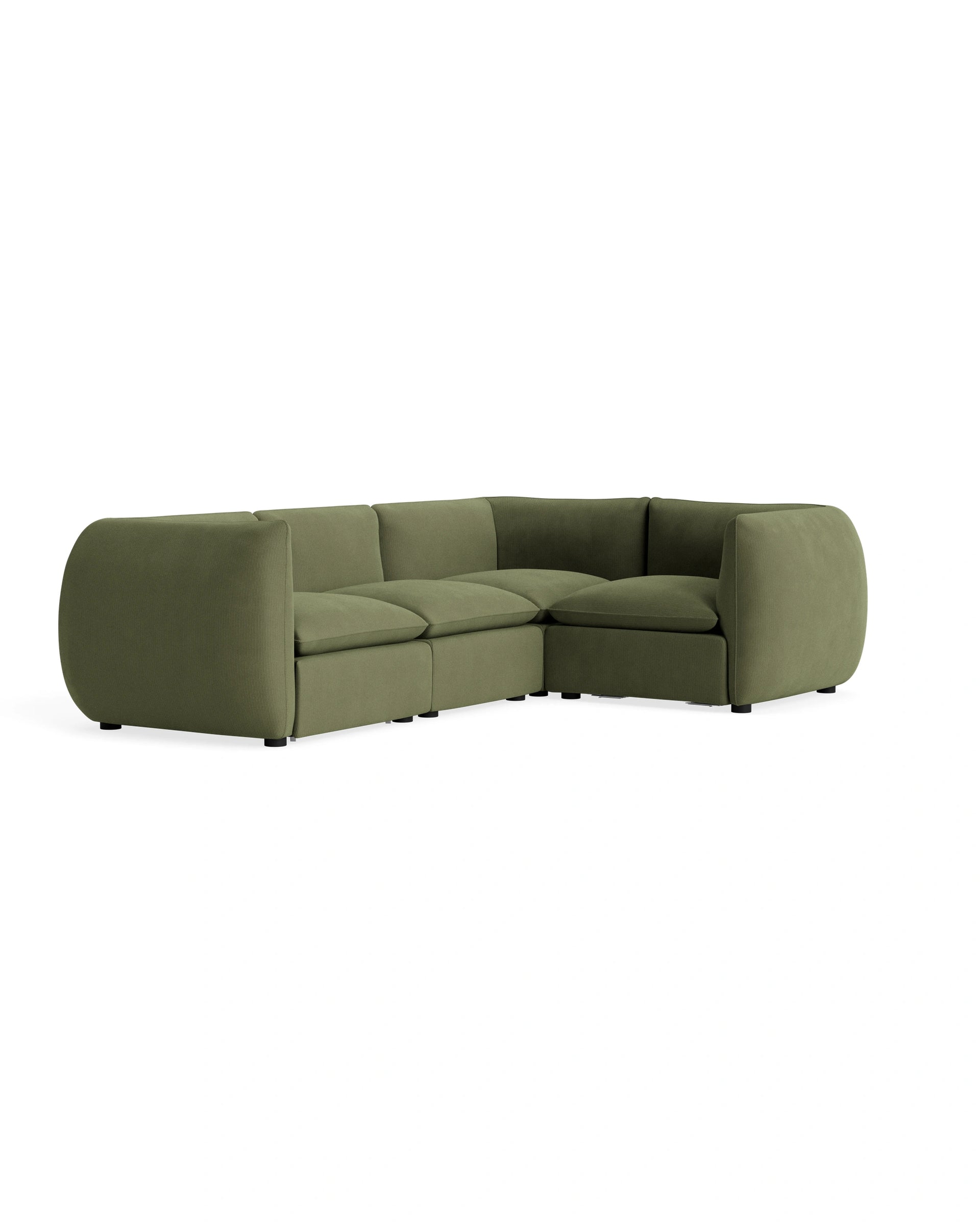 Muro Closed Chaise Sofa - Corduroy Forest