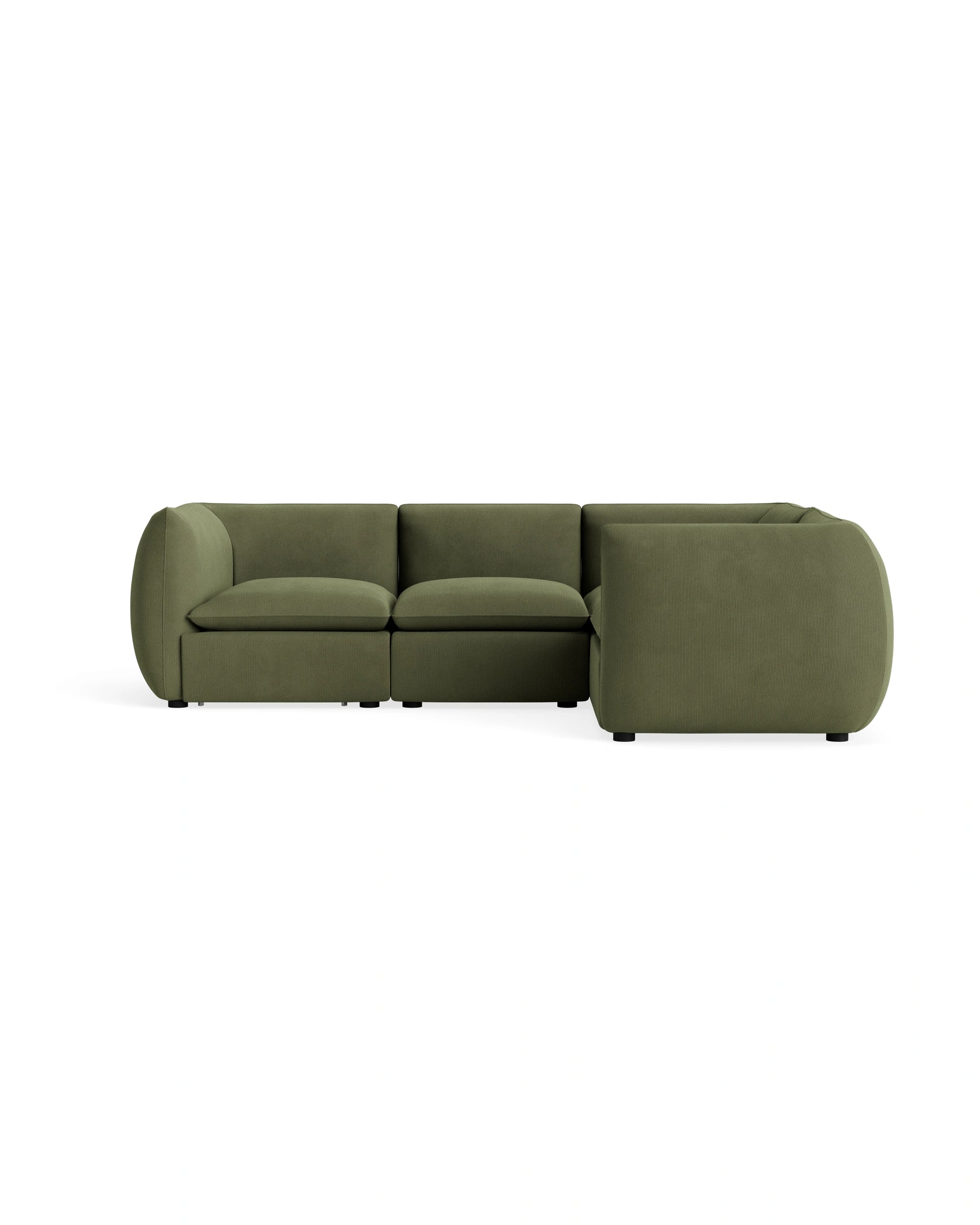 Muro Closed Chaise Sofa - Corduroy Forest