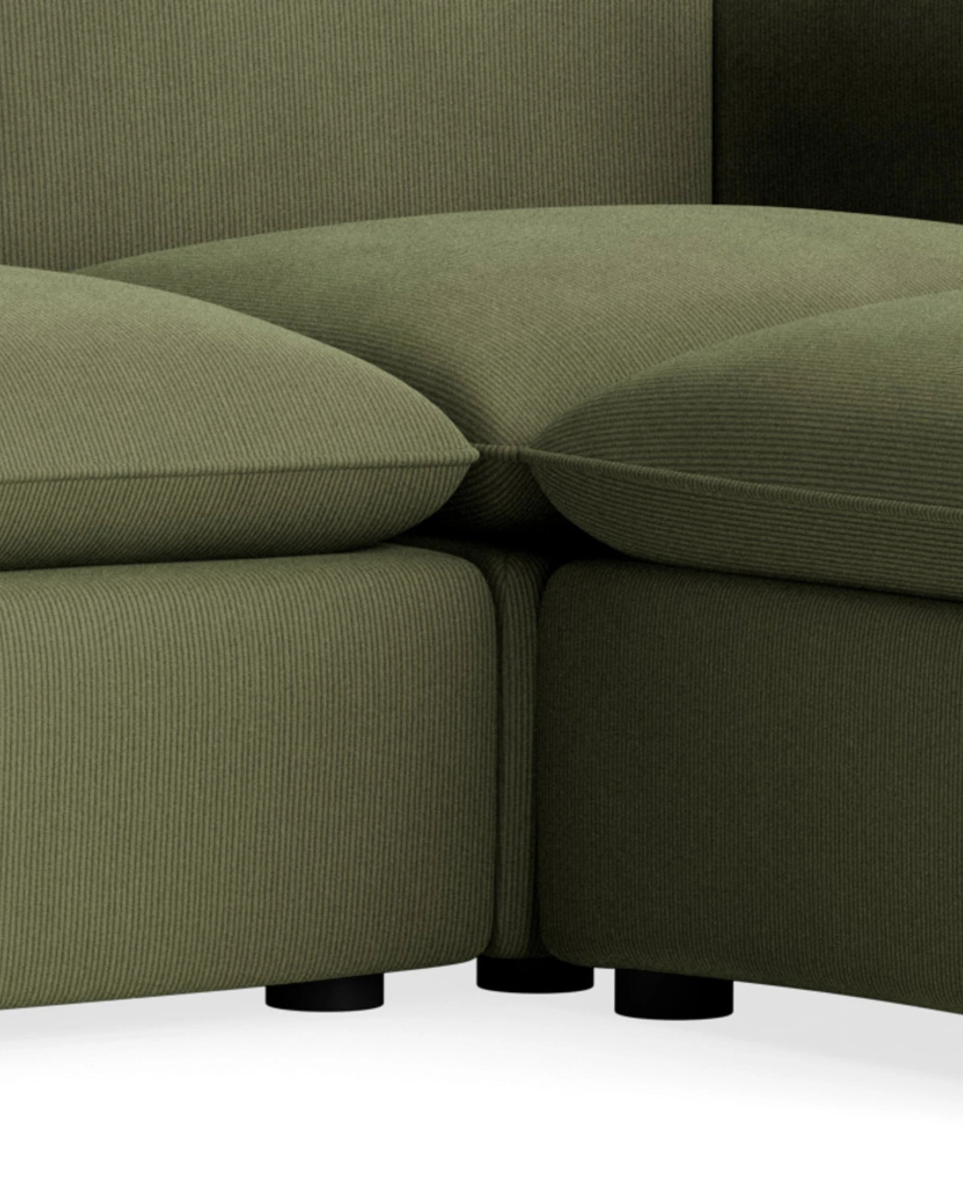 Muro Closed Chaise Sofa - Corduroy Forest