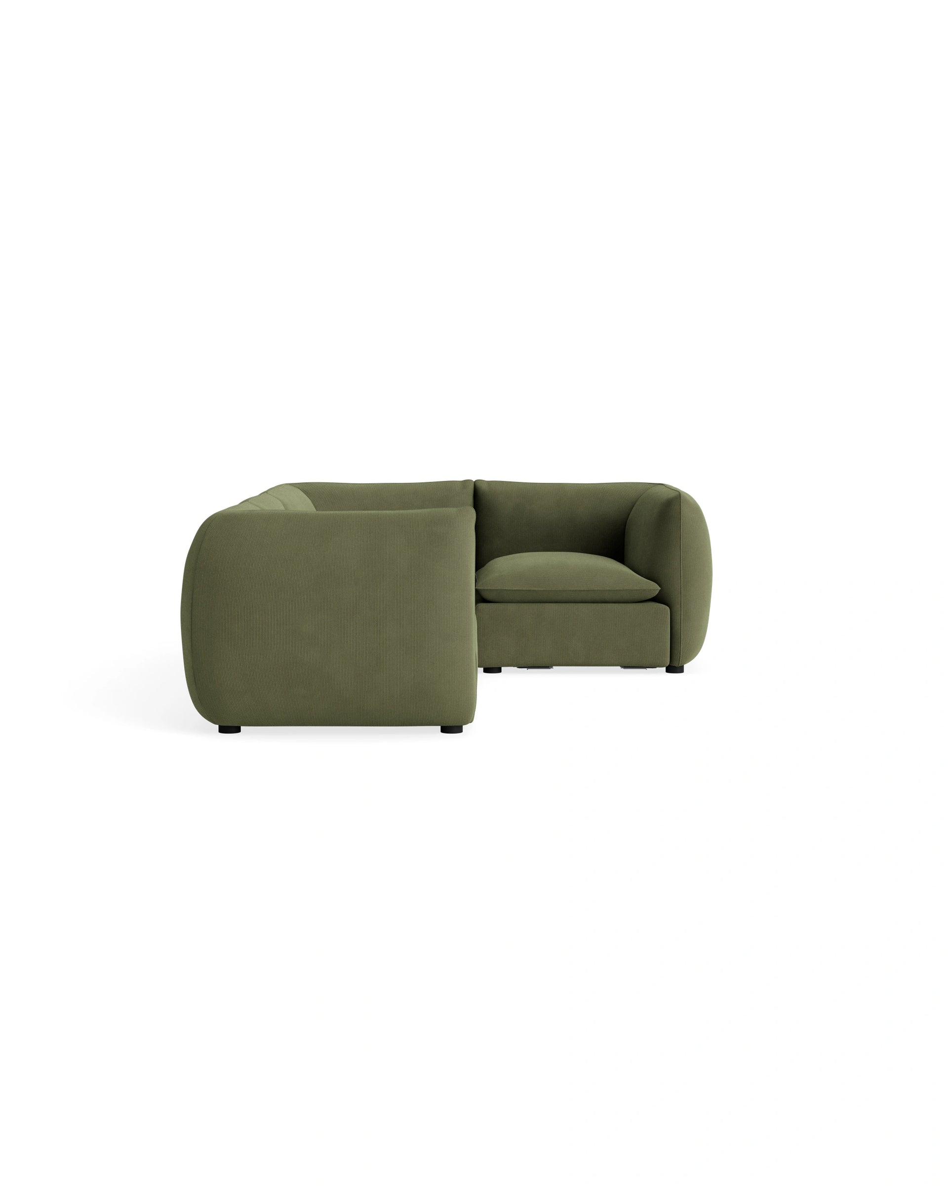 Muro Closed Chaise Sofa - Corduroy Forest