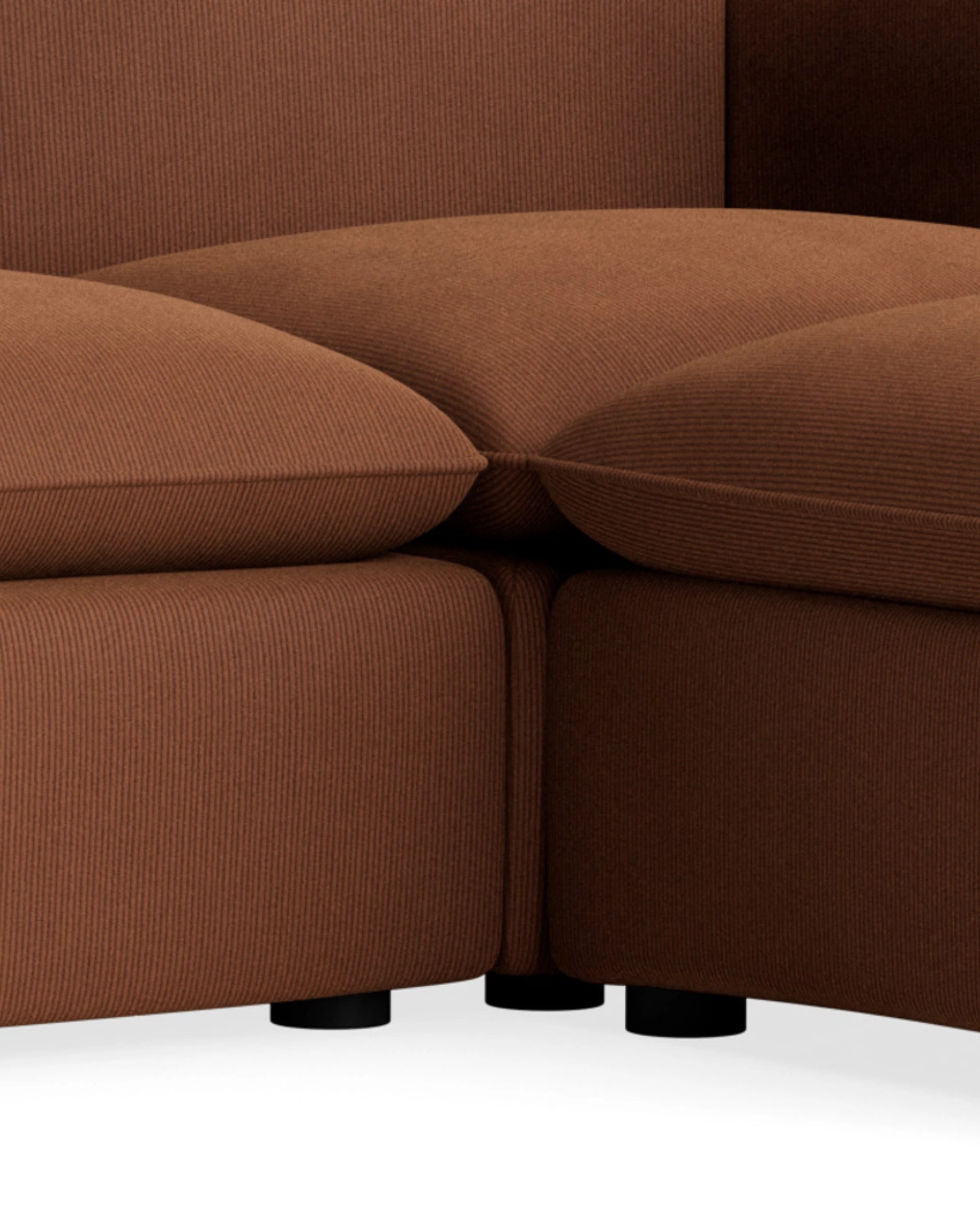 Muro Closed Chaise Sofa - Corduroy Cocoa