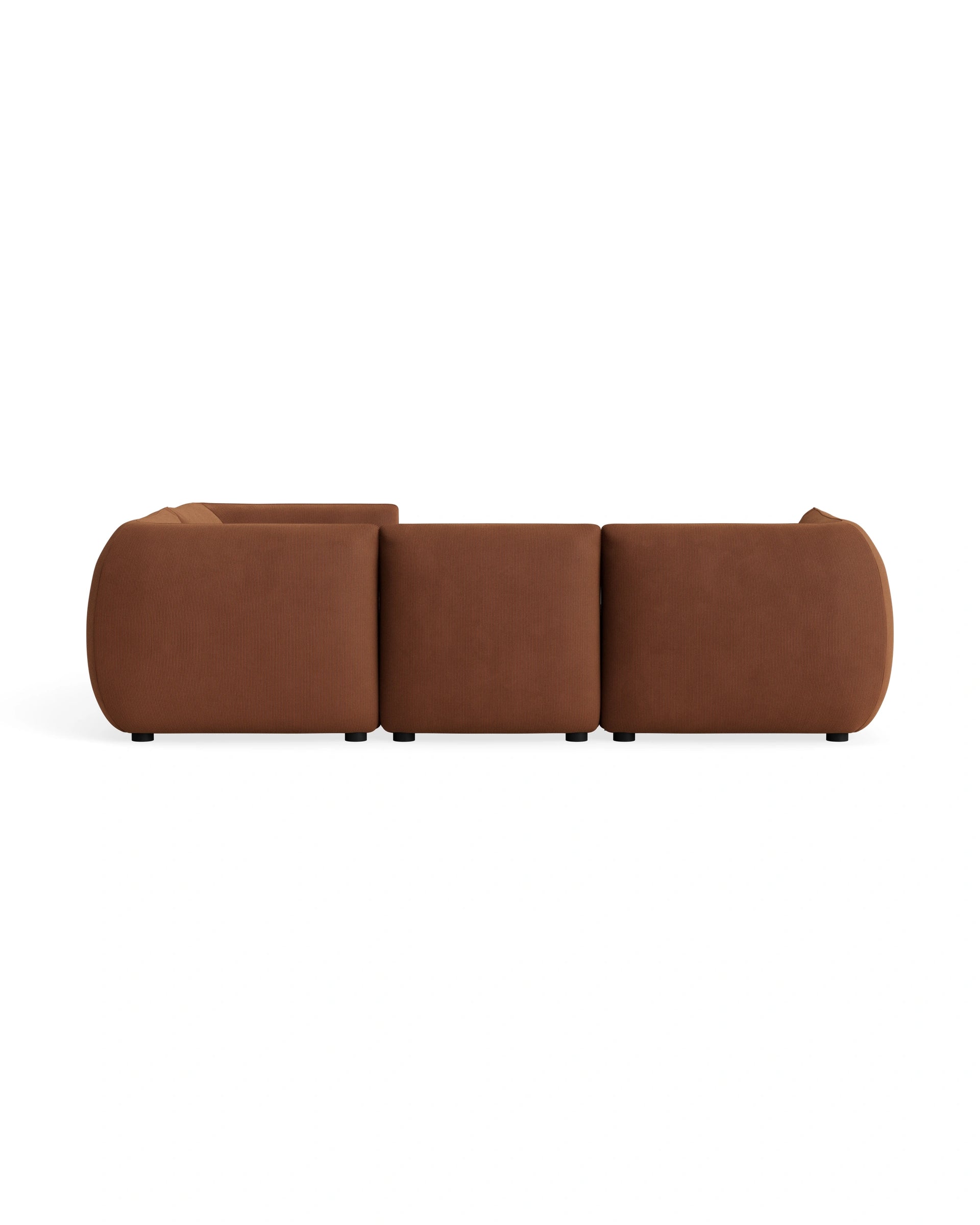 Muro Closed Chaise Sofa - Corduroy Cocoa