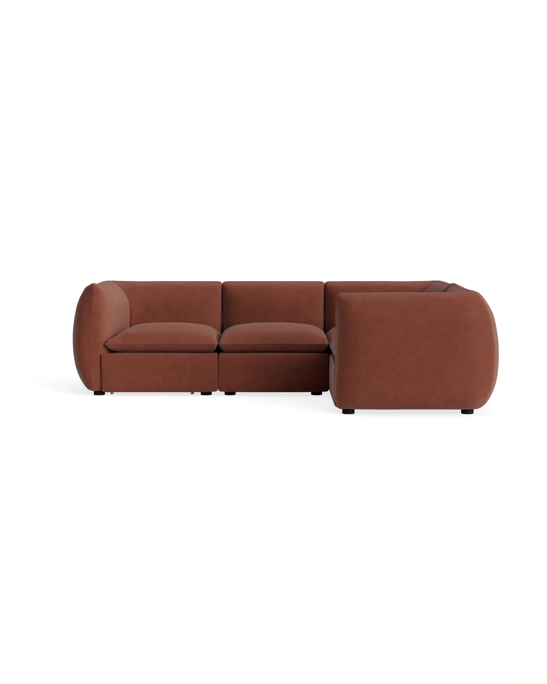 Muro Closed Chaise Sofa - Silas Cherry