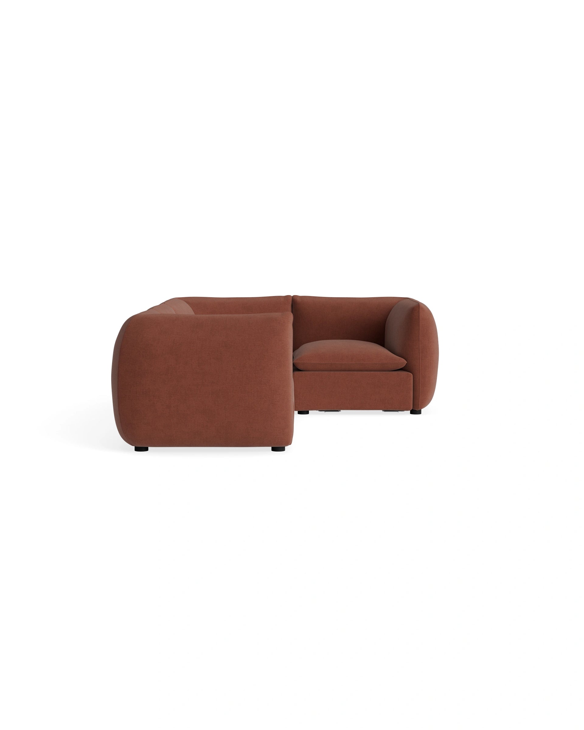Muro Closed Chaise Sofa - Silas Cherry