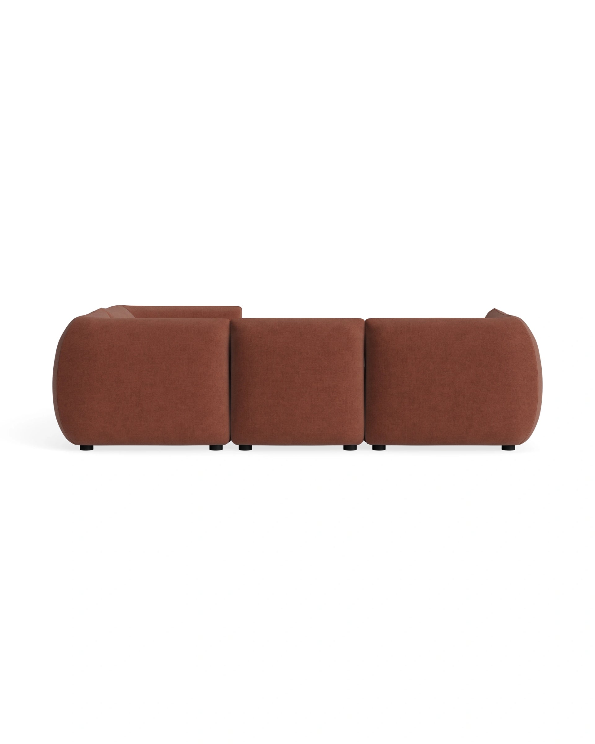 Muro Closed Chaise Sofa - Silas Cherry