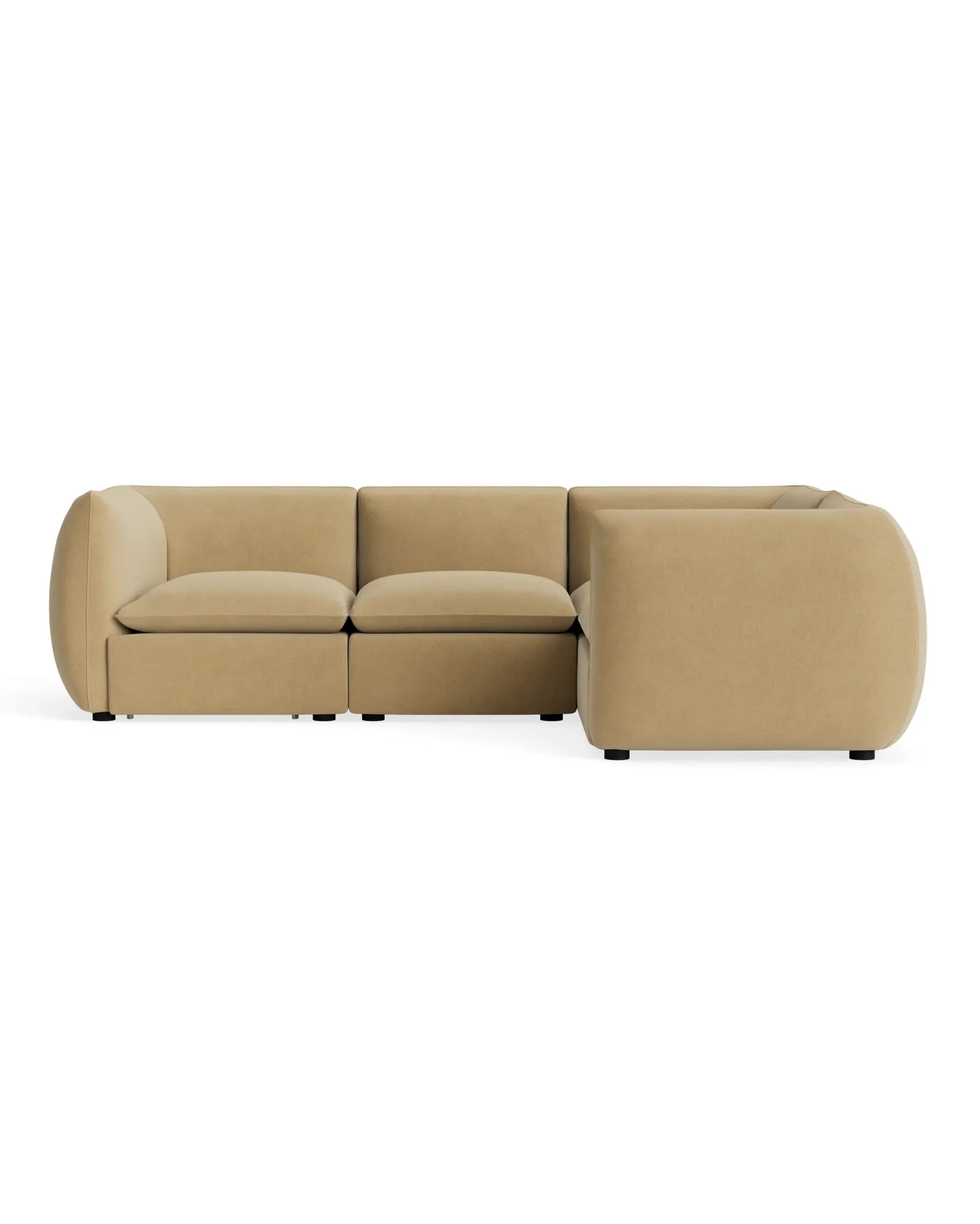 Muro Closed Chaise Sofa - Silas Honey