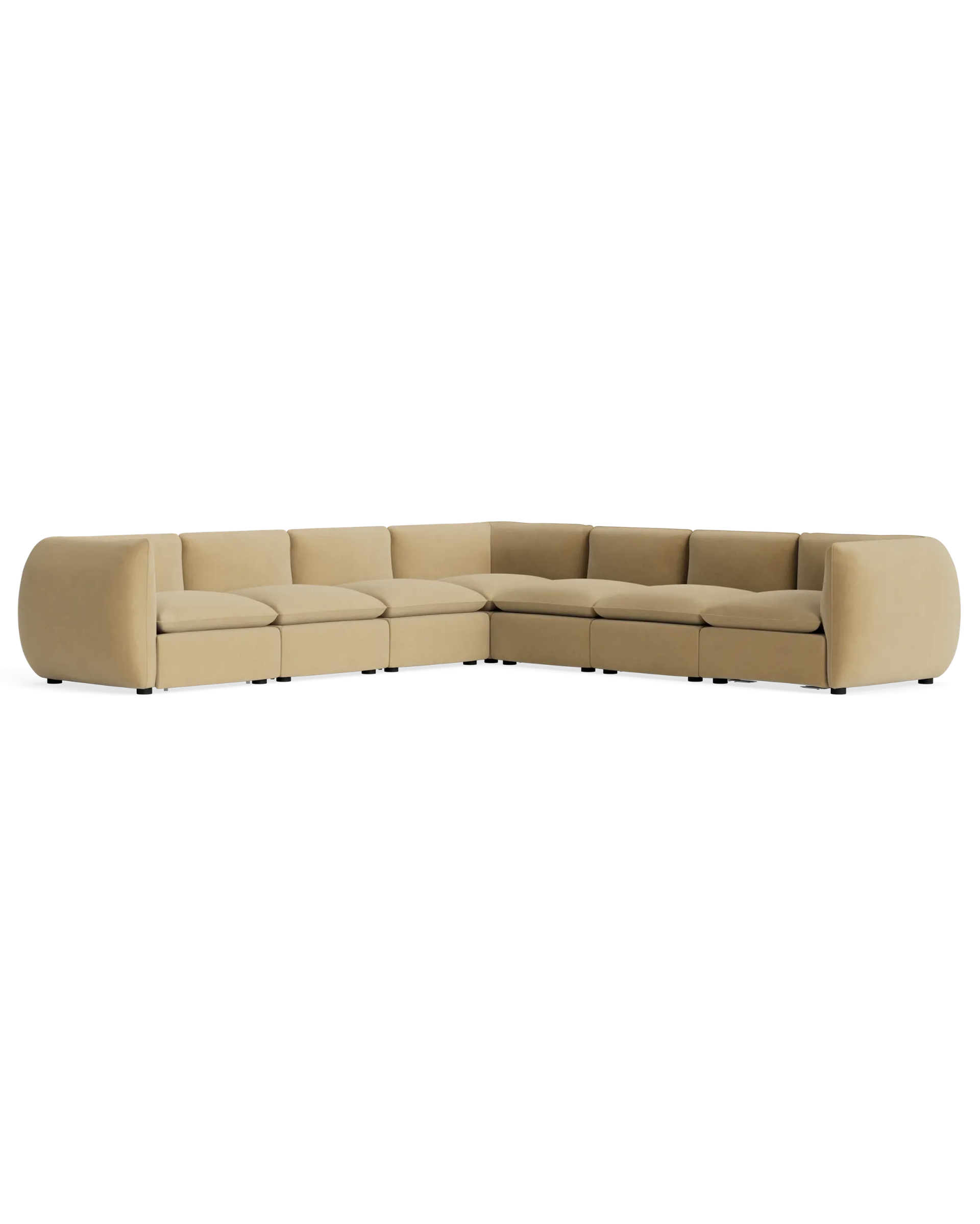 Muro Large Corner Sofa - Silas Honey
