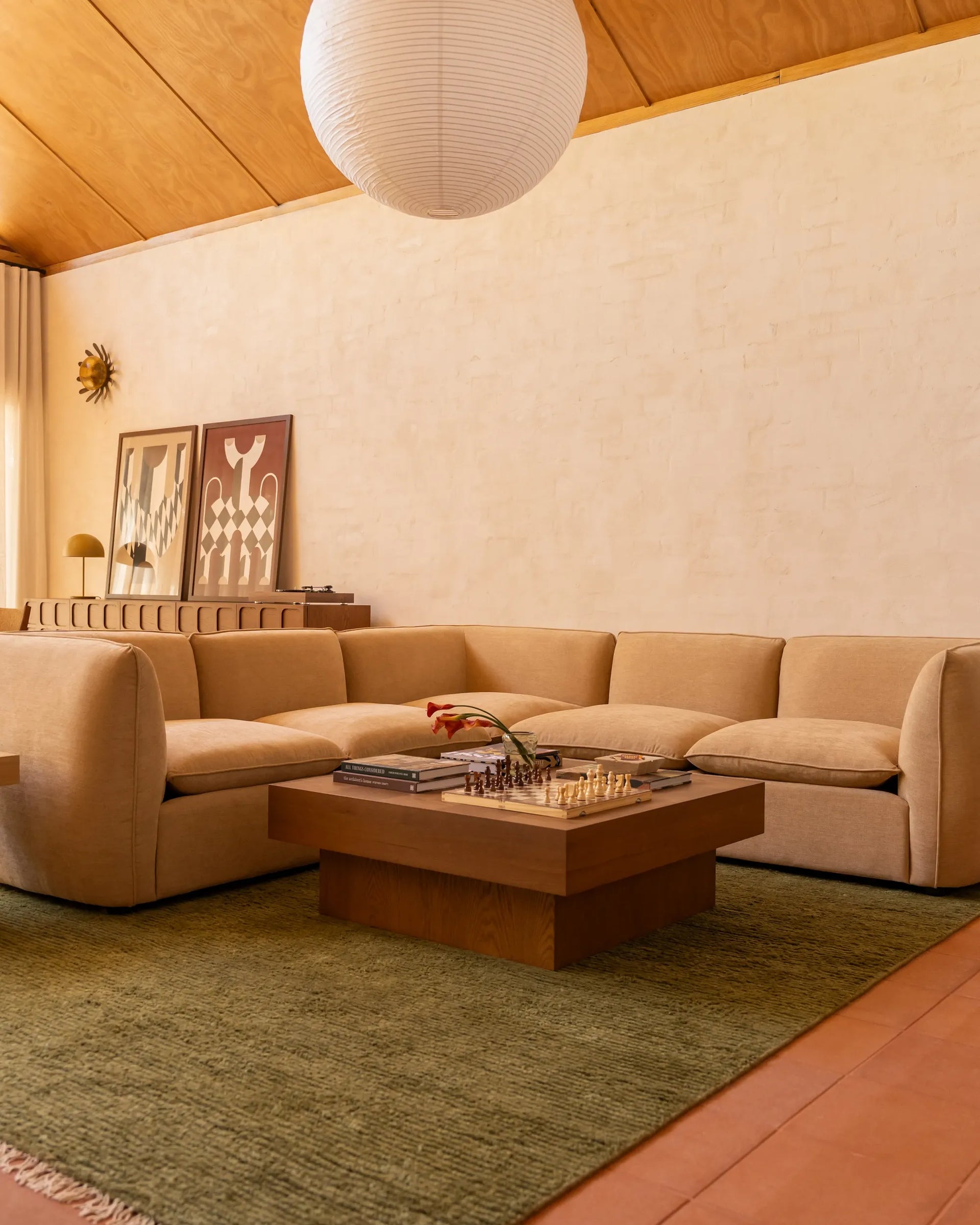 Muro Large Corner Sofa - Silas Honey