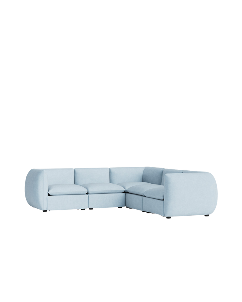 Muro Corner Sofa - Fossil Powder Blue
