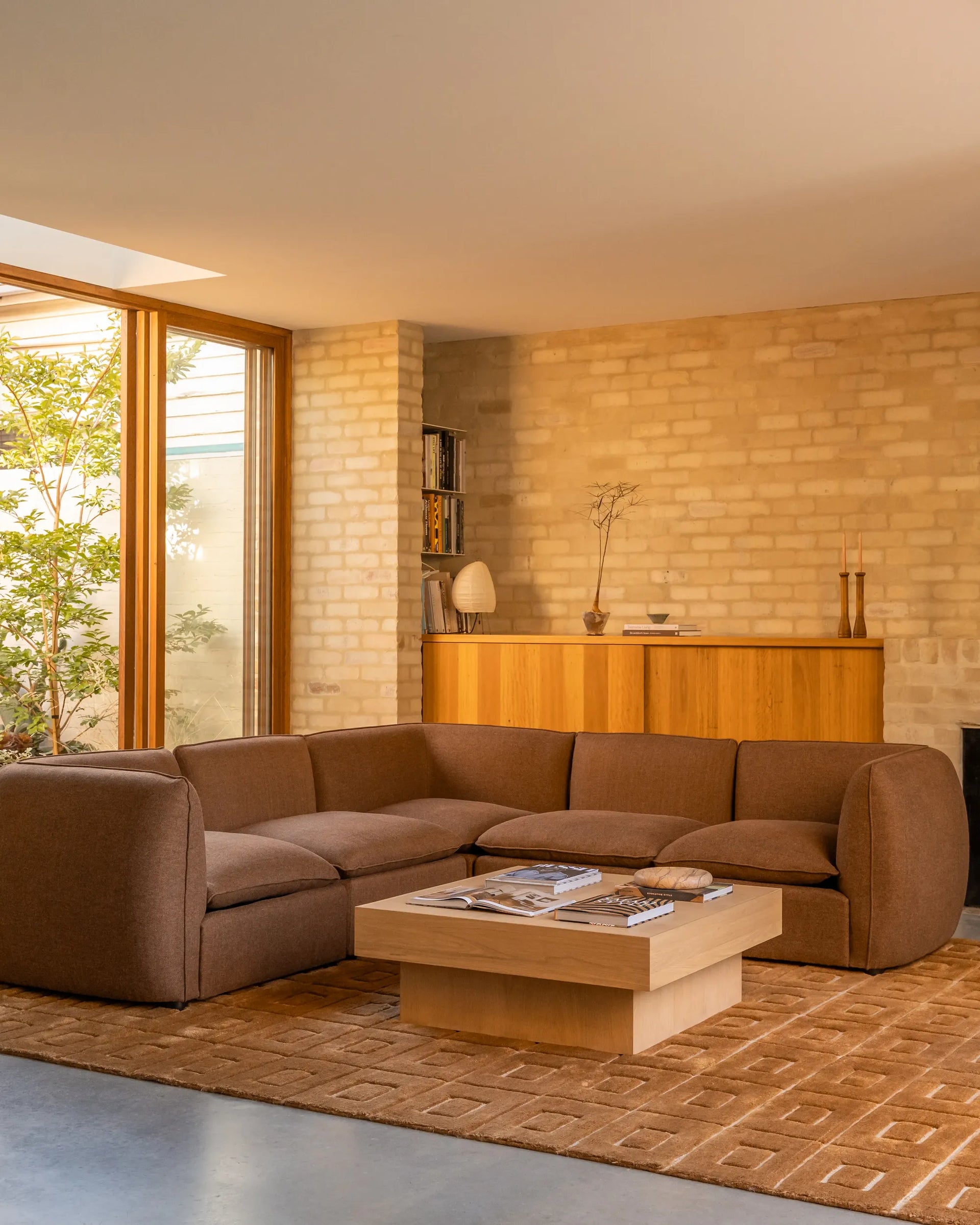 Muro Corner Sofa - Fossil Chocolate