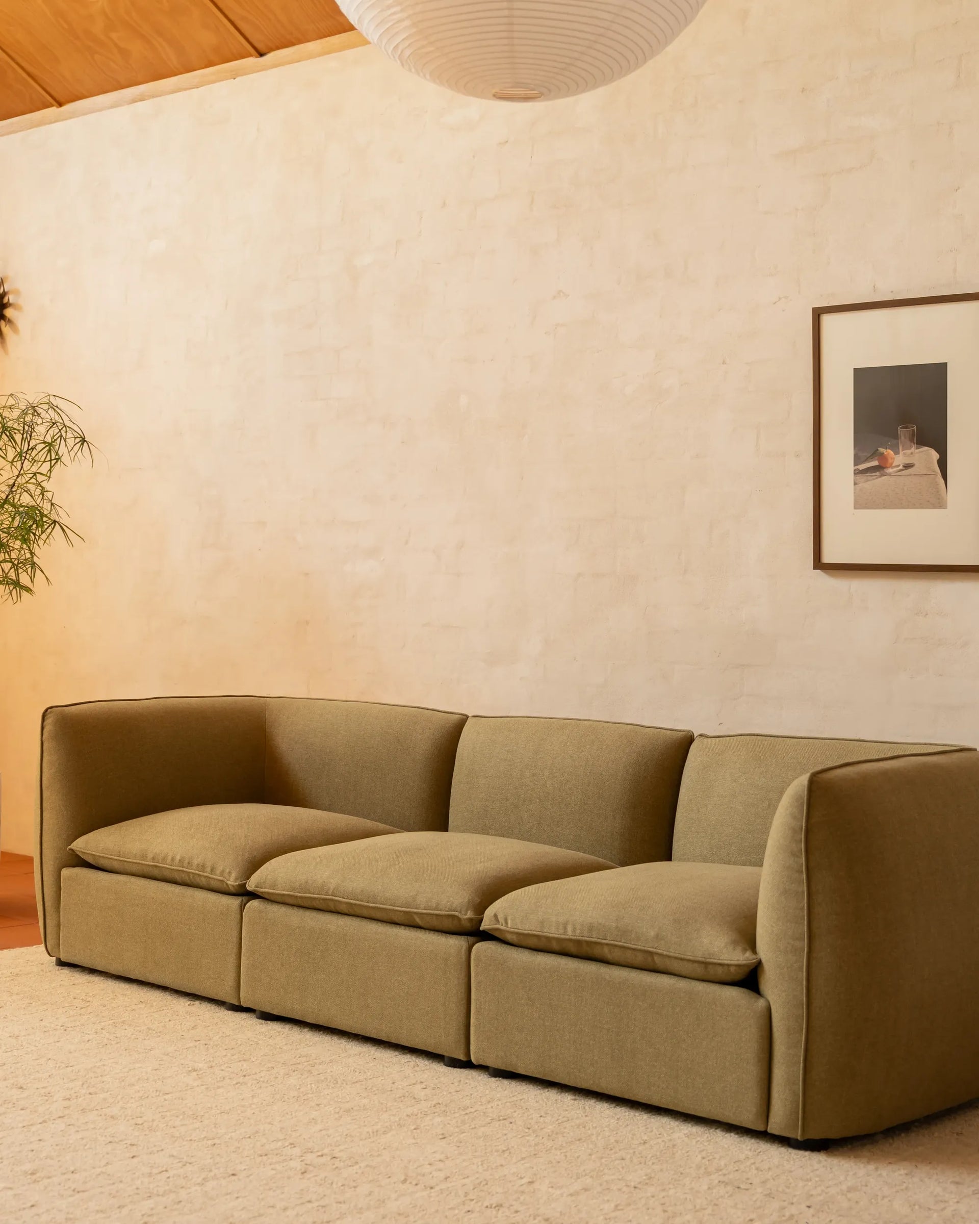 Muro Armless Middle Sofa Module - Fossil Eucalyptus