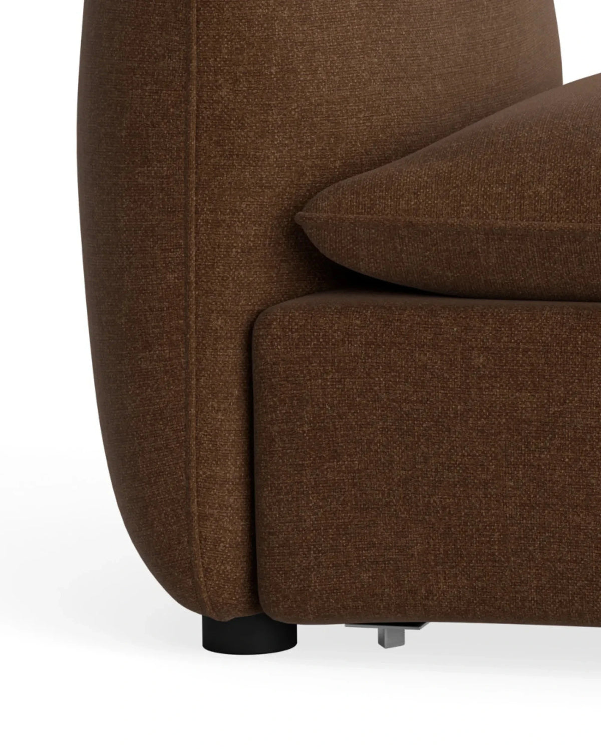 Muro Armless Middle Sofa Module - Fossil Chocolate