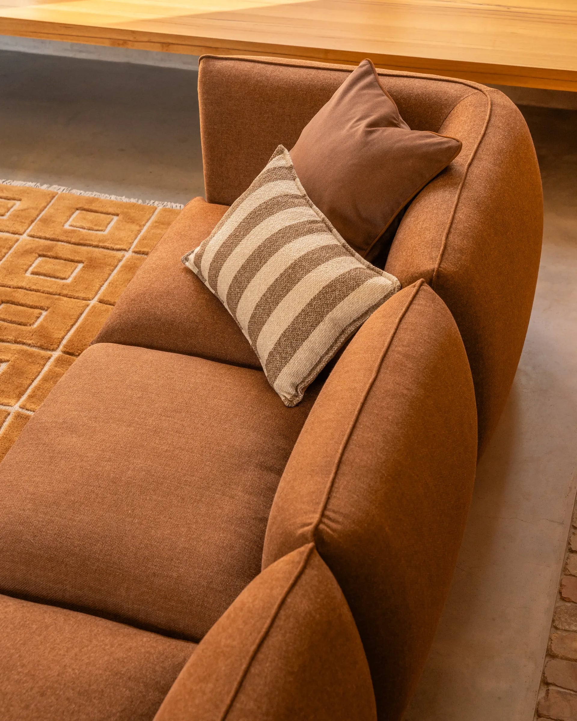 Muro Armless Middle Sofa Module - Fossil Chocolate