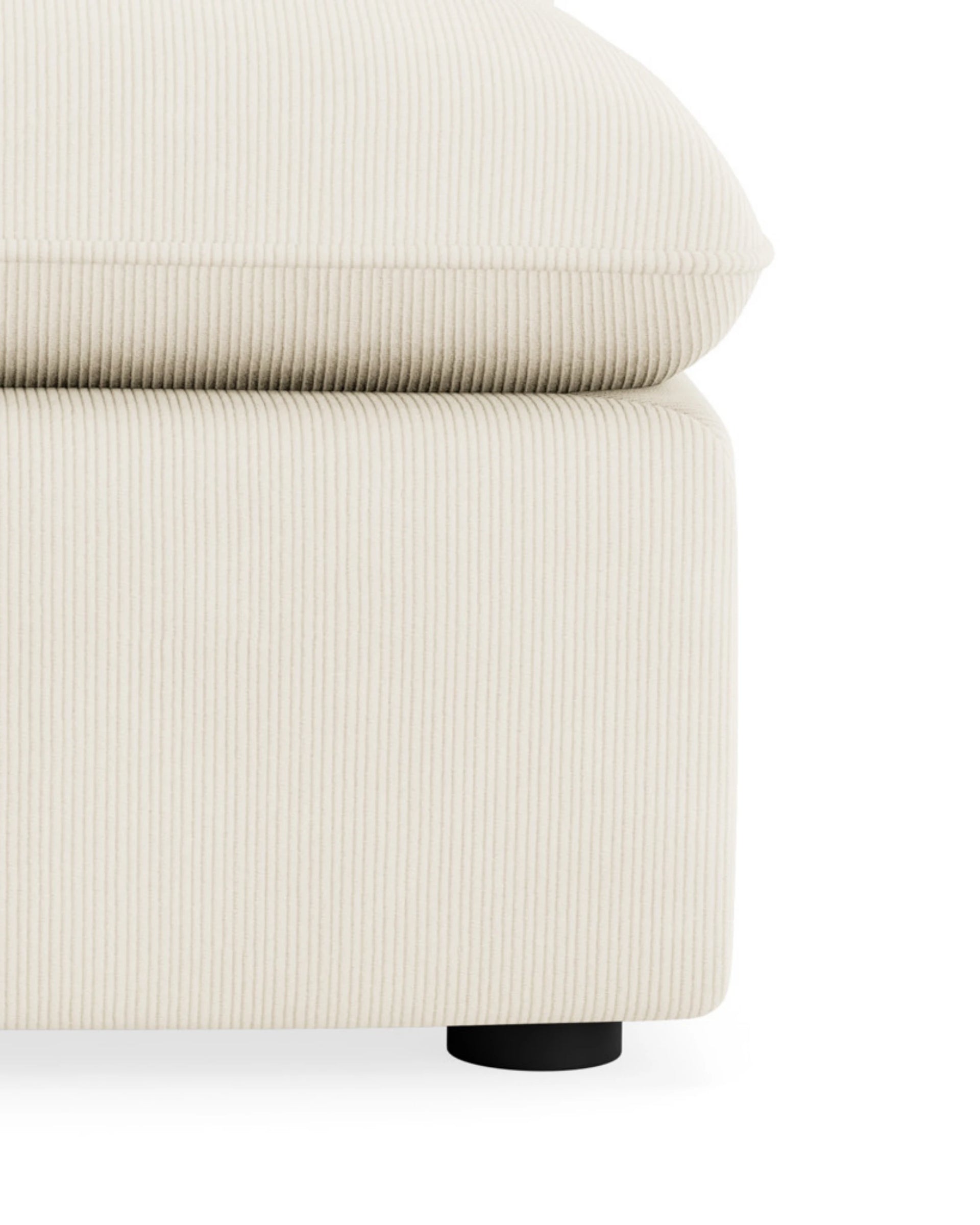 Muro Armless Middle Sofa Module - Corduroy Off White