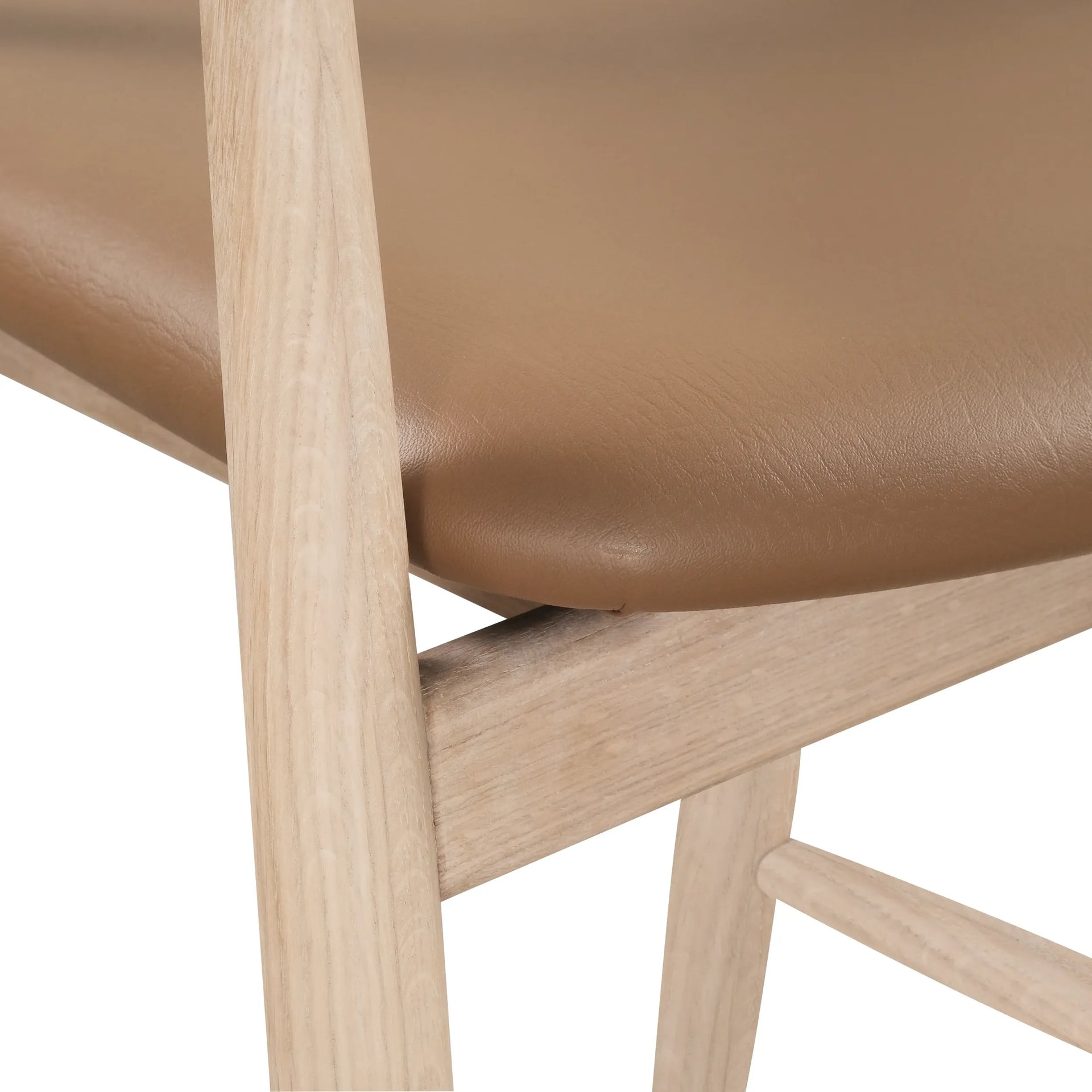Profile Bar Stool 65cm - Oak / Tan Leather