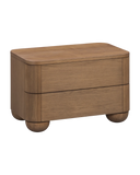 Bound Bedside Table Large - Deep Oak