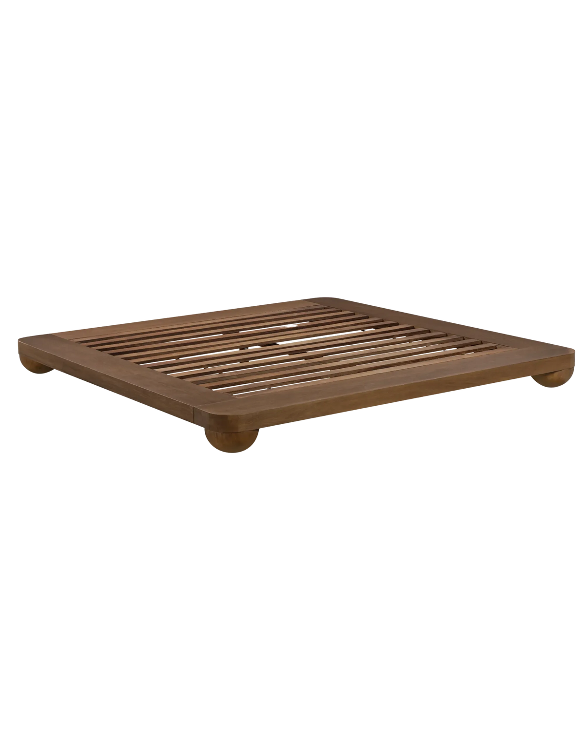Bound King Bed Base - Deep Oak
