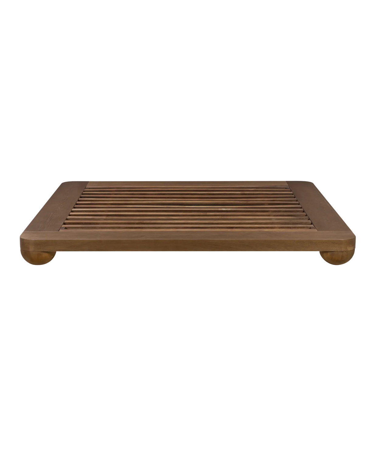 Bound King Bed Base - Deep Oak