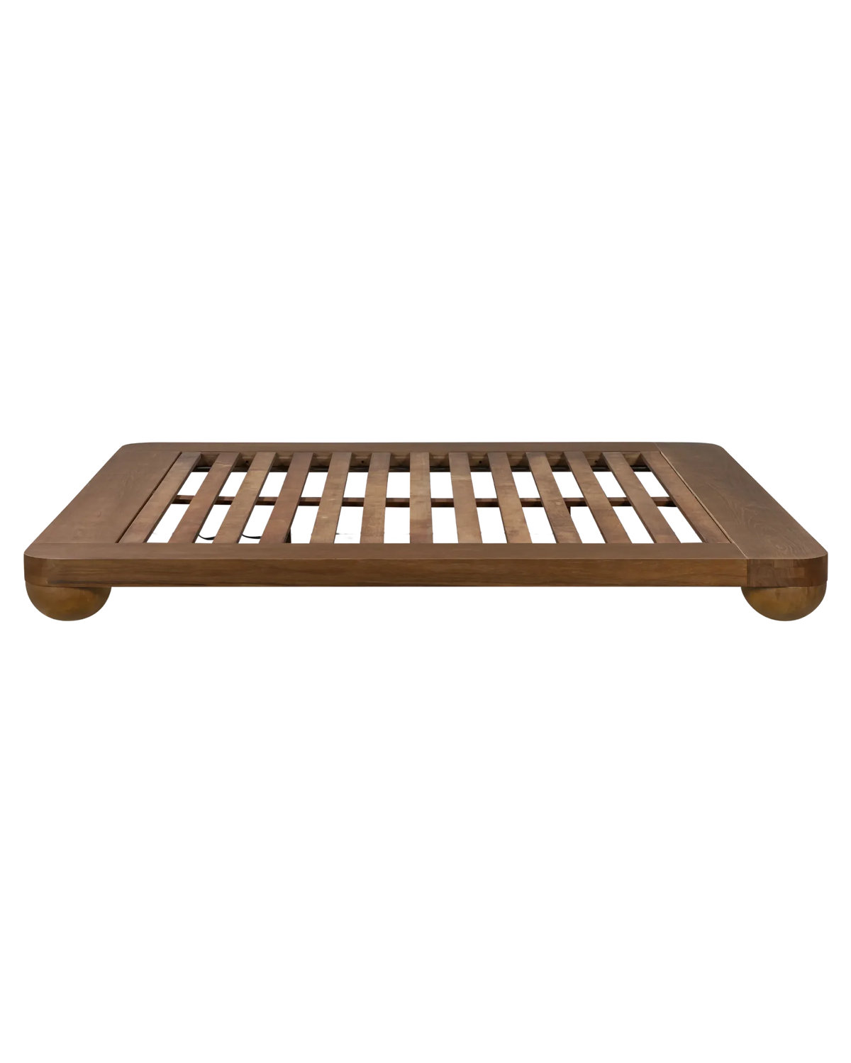 Bound King Bed Base - Deep Oak