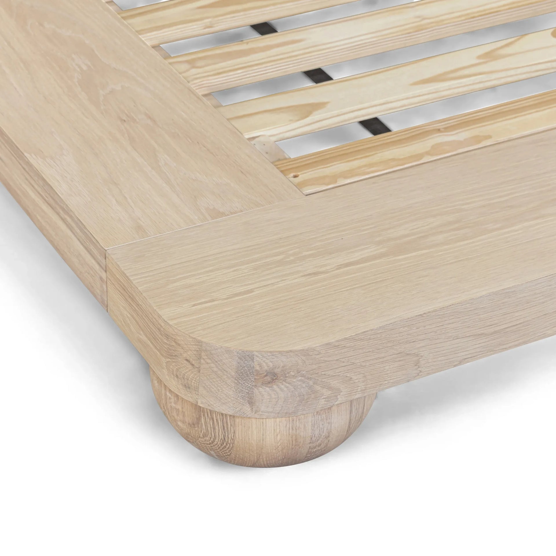 Bound King Bed Base - Oak