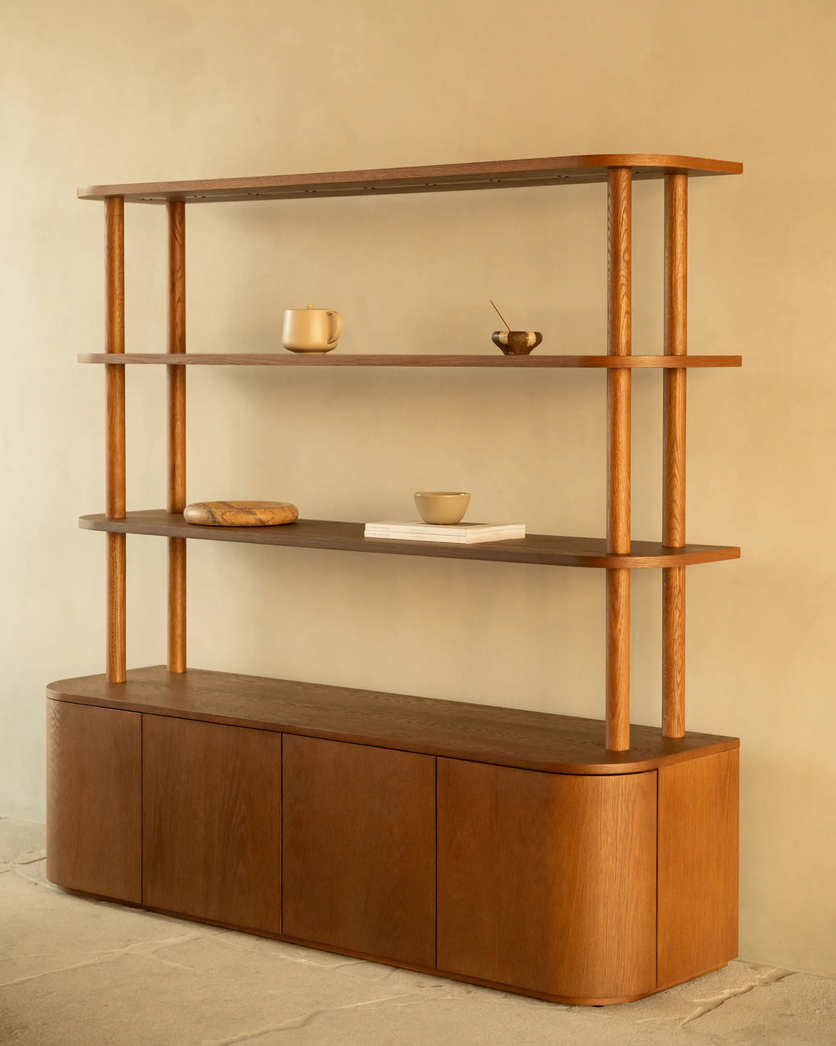 Breeze Shelving Unit Large - Deep Oak