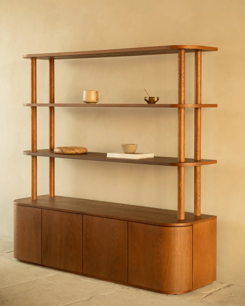 Breeze Shelving Unit Large - Deep Oak